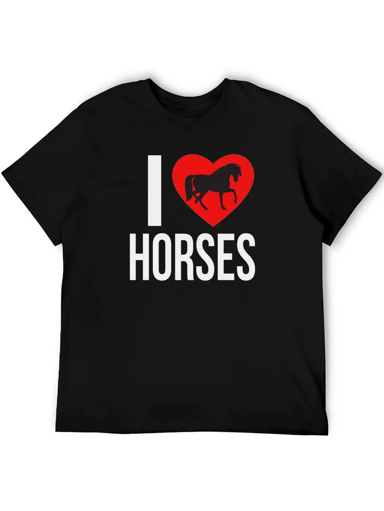 I LOVE HORSES Classic Cotton Tee – Unisex Comfort For Any Season