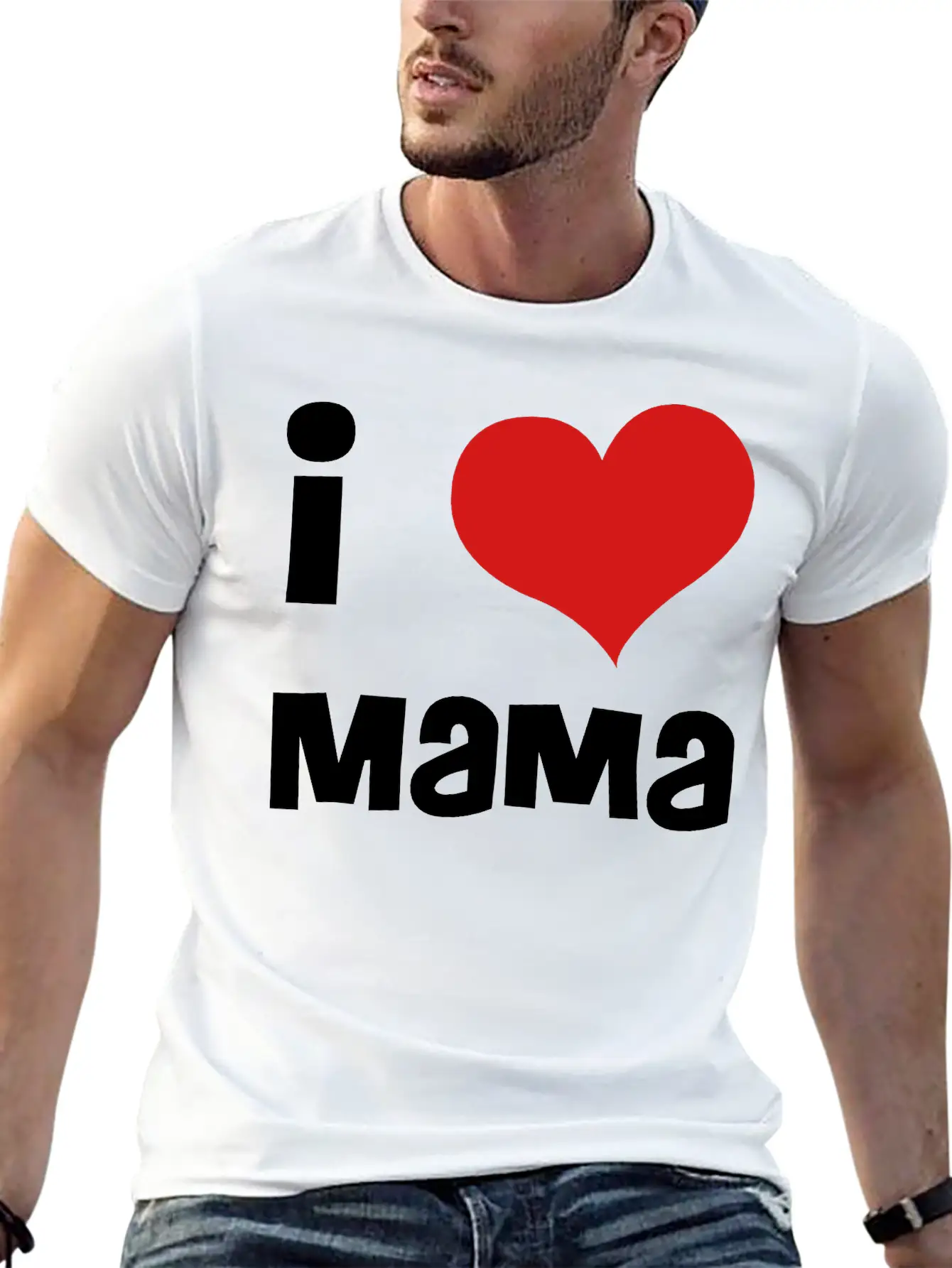 I Love Mama Breathable Soft Cotton T-Shirt – Timeless Casual Look