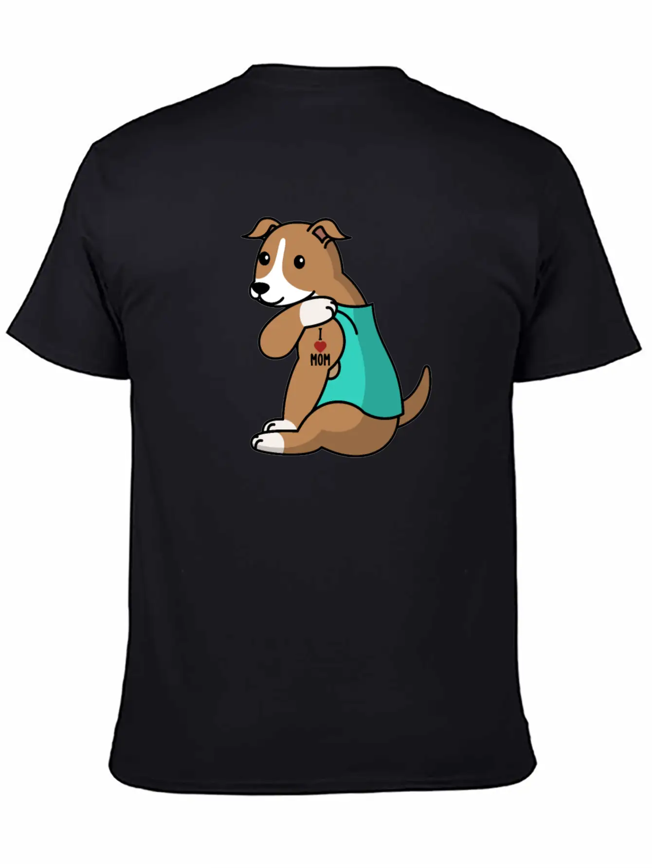 I Love Mom Tattoo Greyhound Stylish Everyday T-Shirt – Unisex Basic Cotton Tee