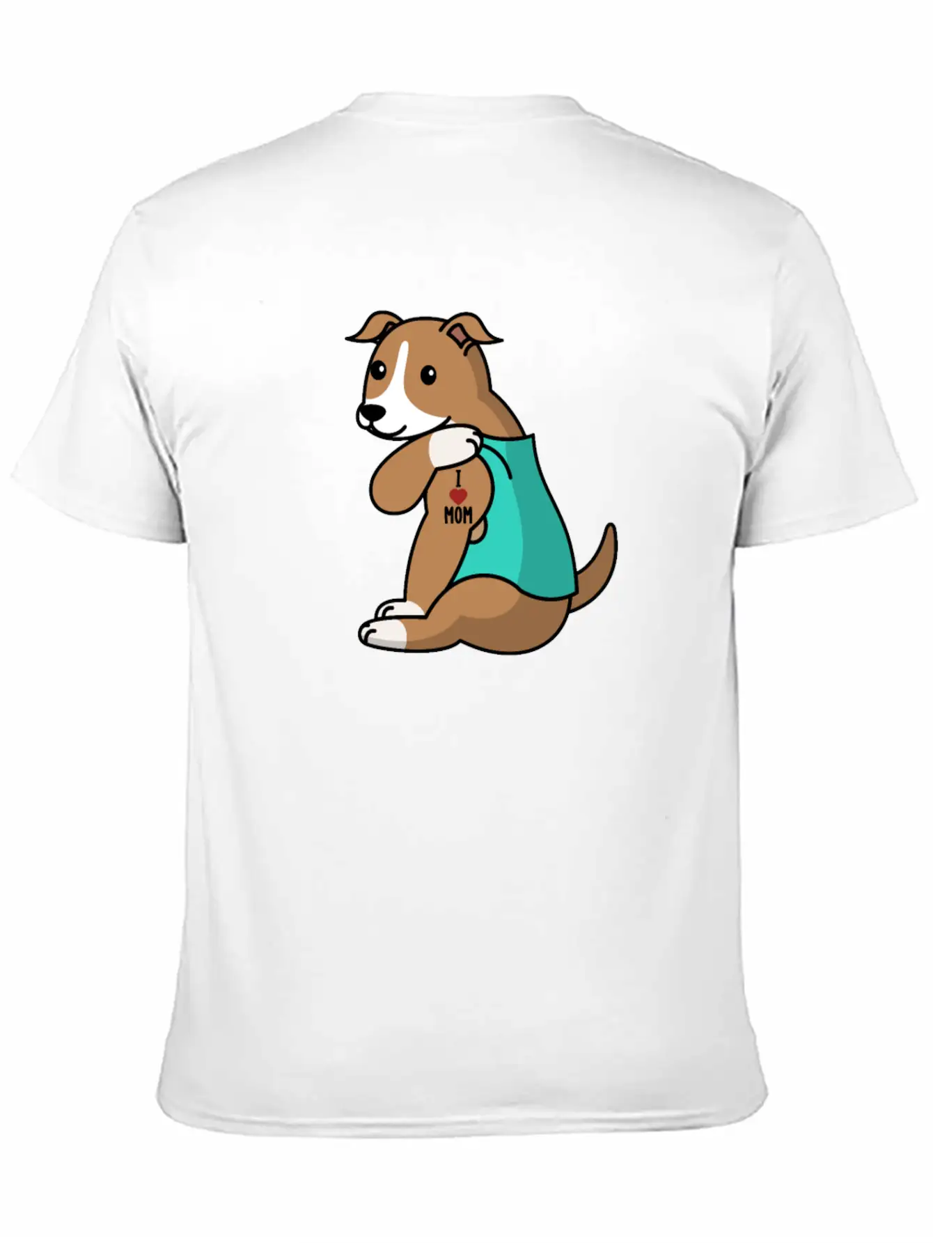 I Love Mom Tattoo Greyhound Stylish Everyday T-Shirt – Unisex Basic Cotton Tee