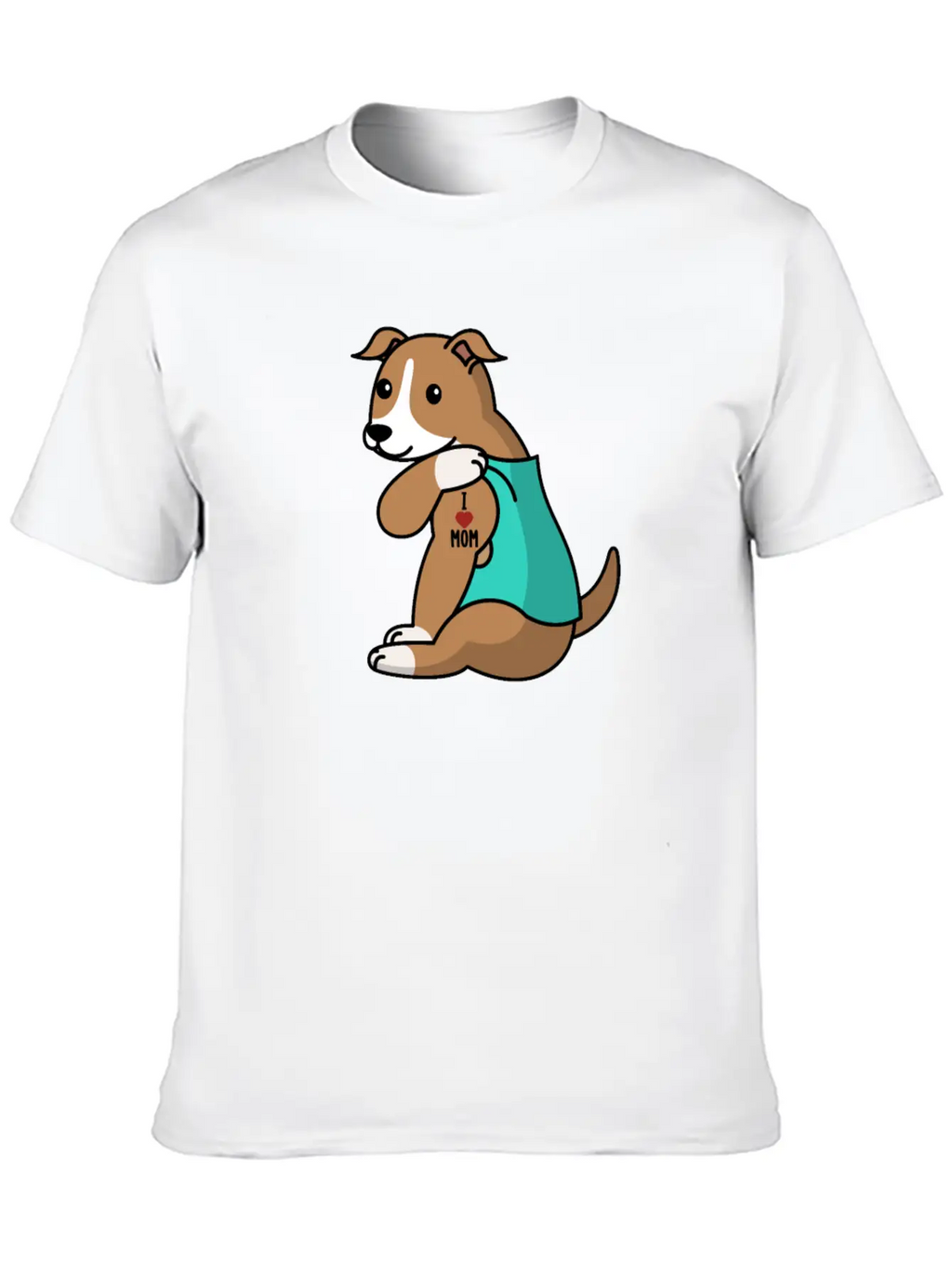 I Love Mom Tattoo Greyhound Stylish Everyday T-Shirt – Unisex Basic Cotton Tee