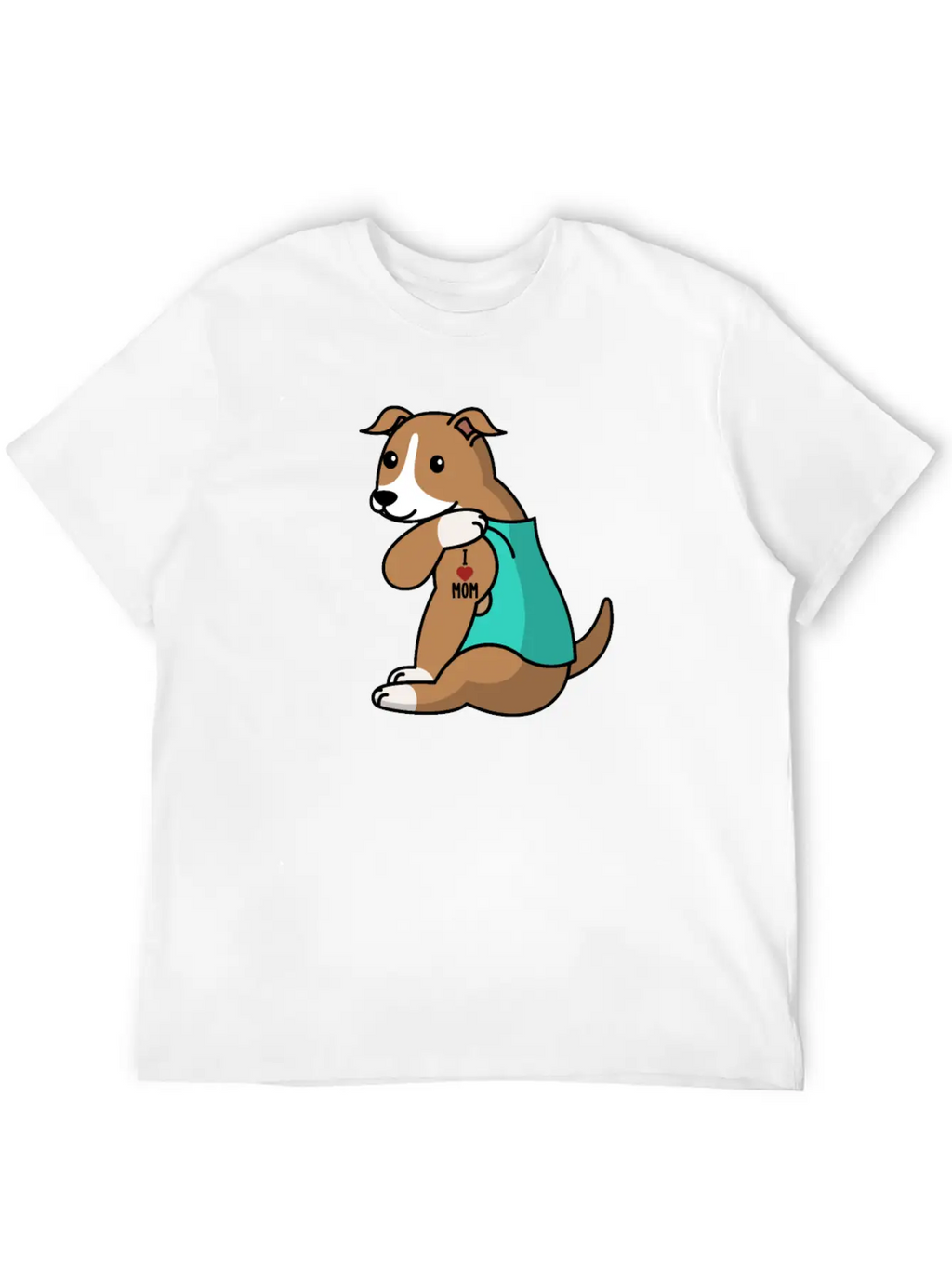 I Love Mom Tattoo Greyhound Stylish Everyday T-Shirt – Unisex Basic Cotton Tee