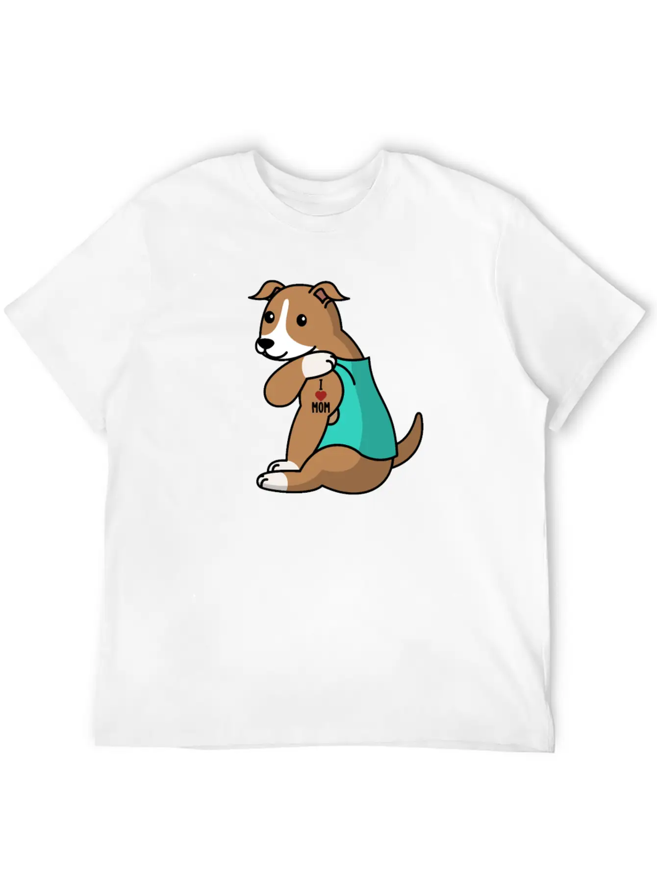 I Love Mom Tattoo Greyhound Stylish Everyday T-Shirt – Unisex Basic Cotton Tee