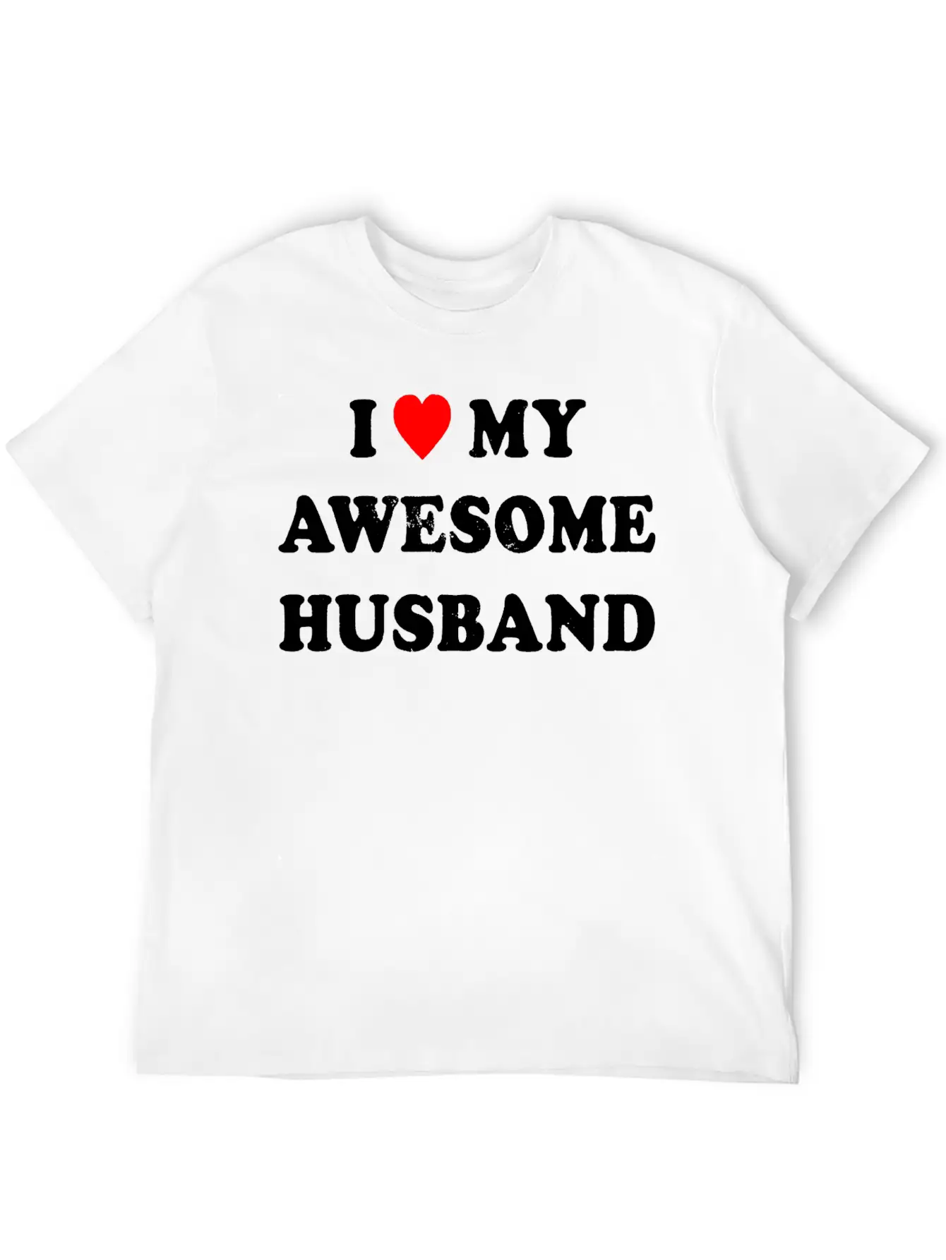 I Love My Awesome Husband , Wife , Just Married Essential Cotton Tee For Daily Outfits – Unisex Style