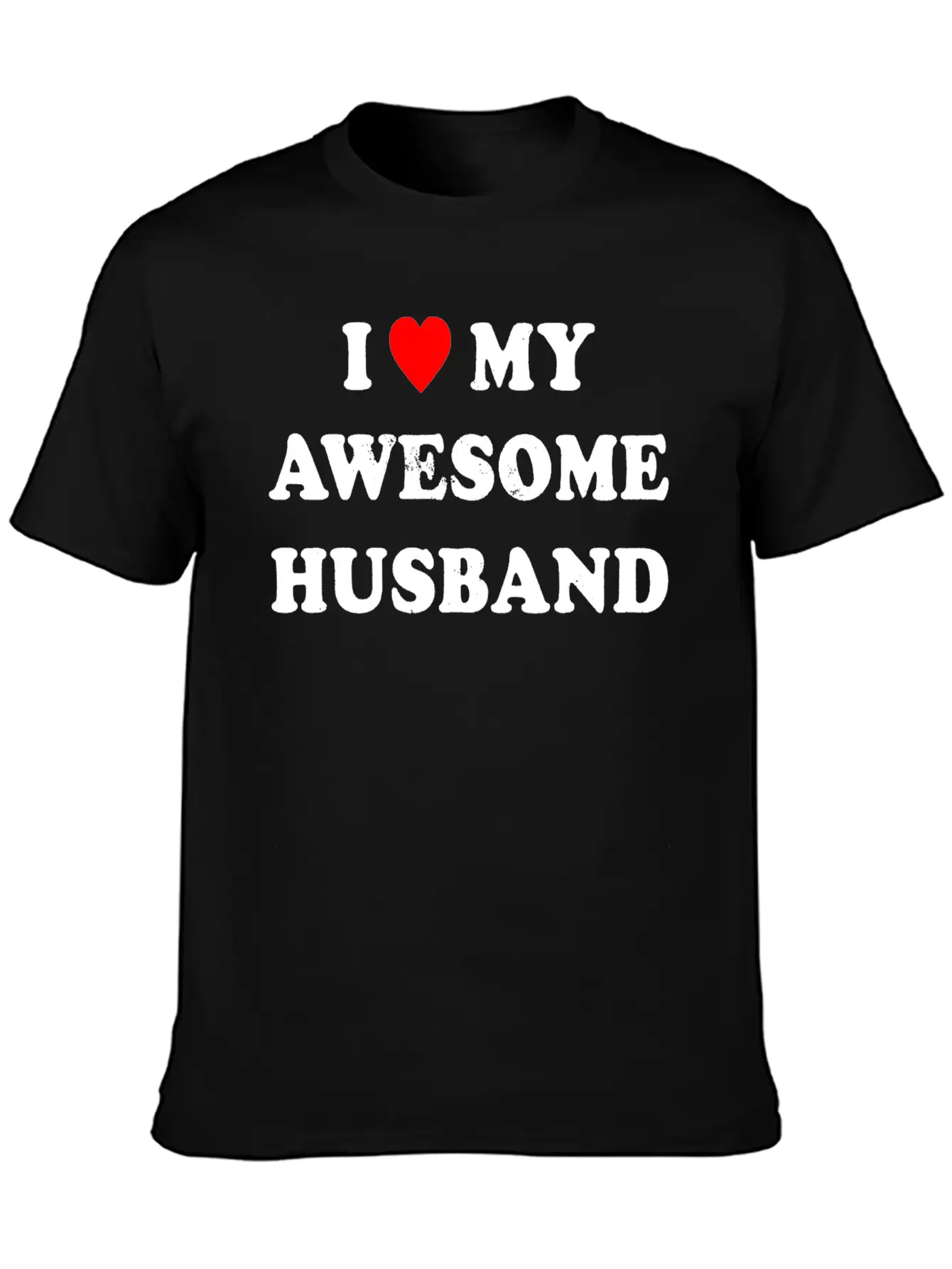 I Love My Awesome Husband , Wife , Just Married Essential Cotton Tee For Daily Outfits – Unisex Style