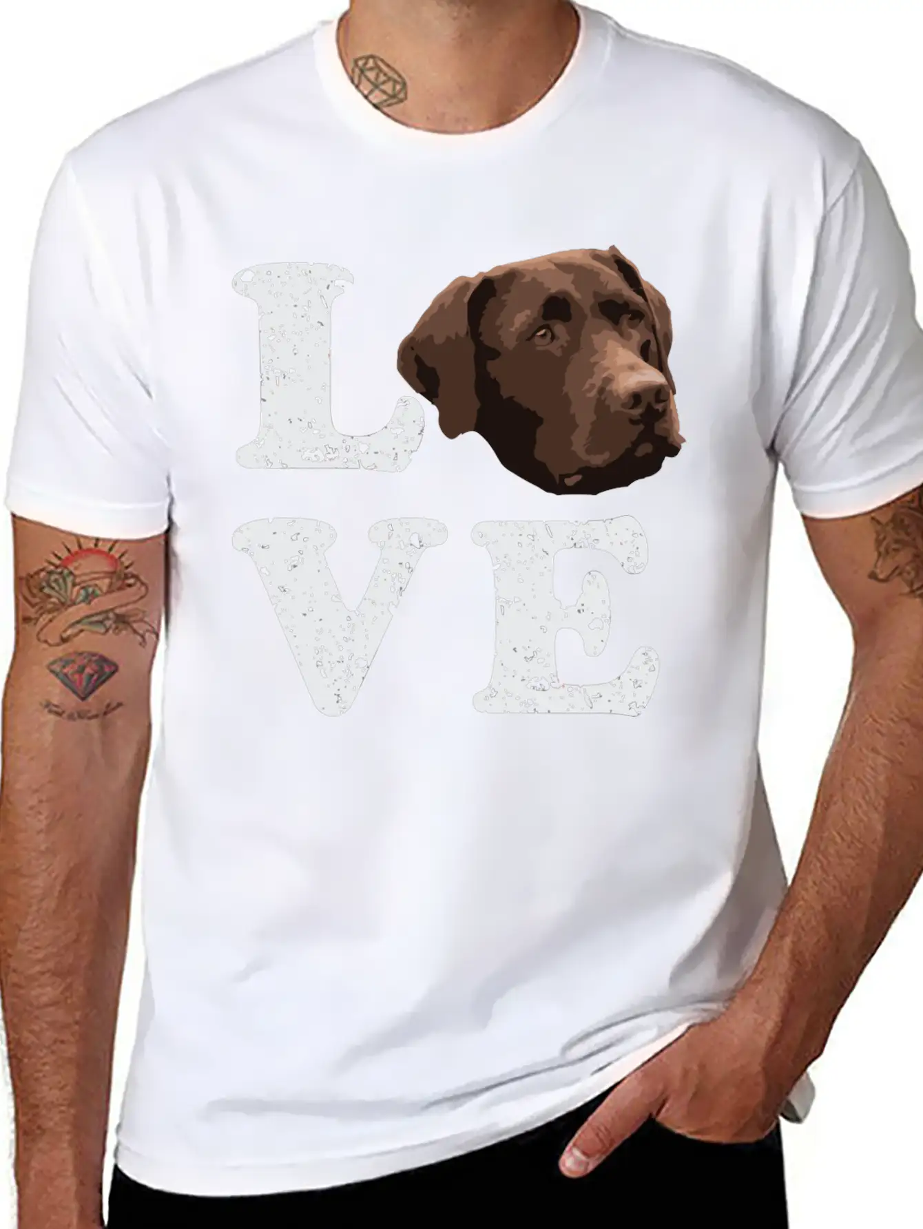 I Love My Chocolate Lab Labrador Retriever Dog Breathable Graphic T-Shirt – Perfect For Casual Days