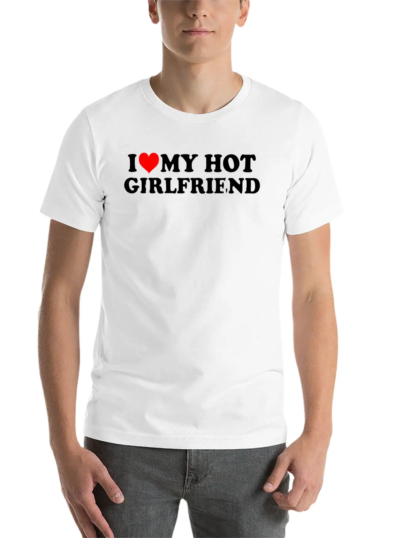 I Love My Hot Girlfriend Shirt GF I Heart My Hot G Classic Cotton Tee – Unisex Comfort For Any Season