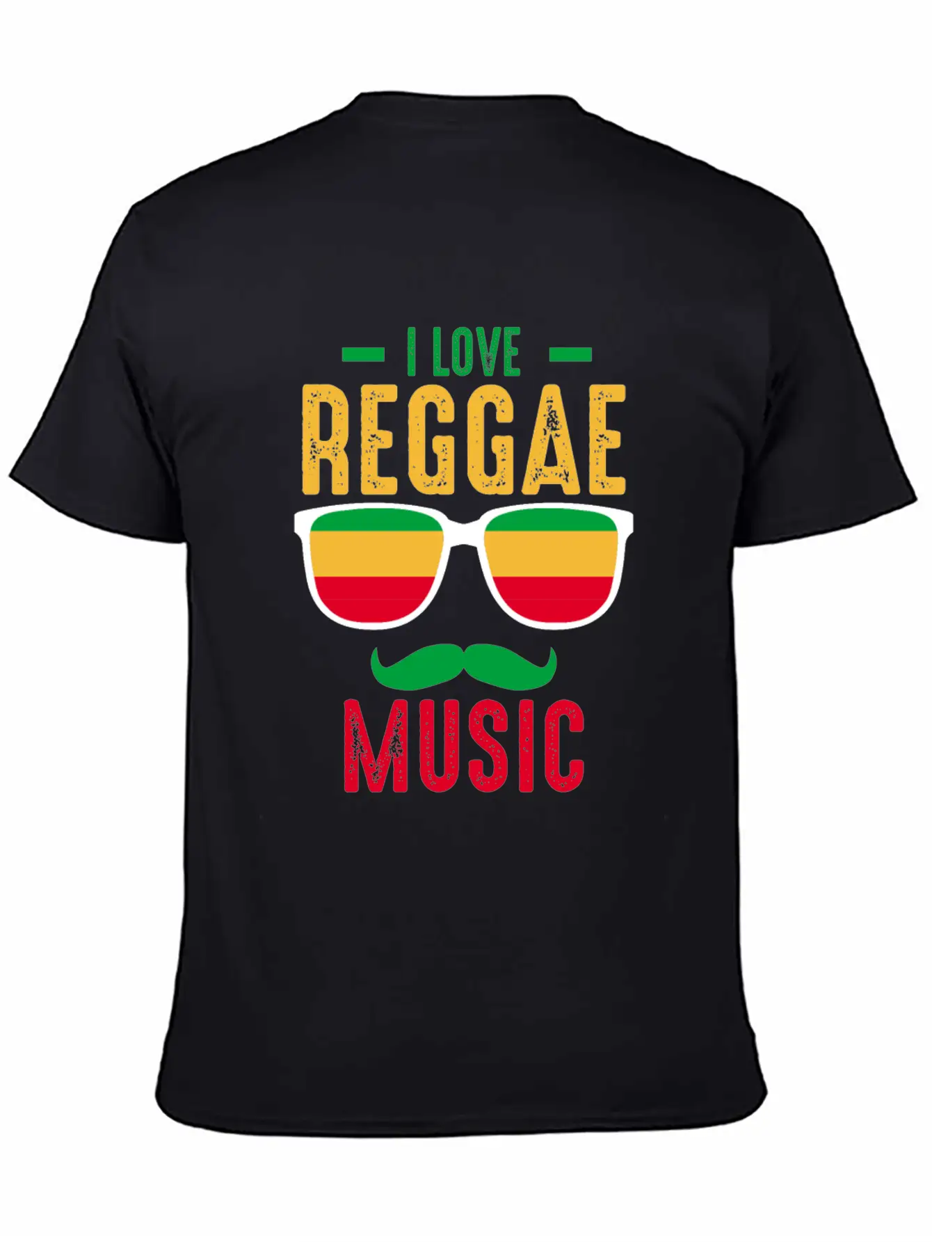 I Love Reggae. Stylish Everyday T-Shirt – Unisex Basic Cotton Tee
