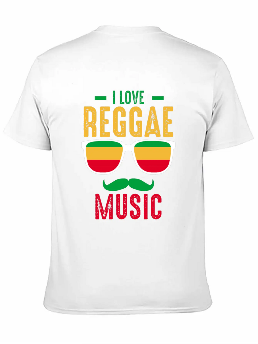 I Love Reggae. Stylish Everyday T-Shirt – Unisex Basic Cotton Tee