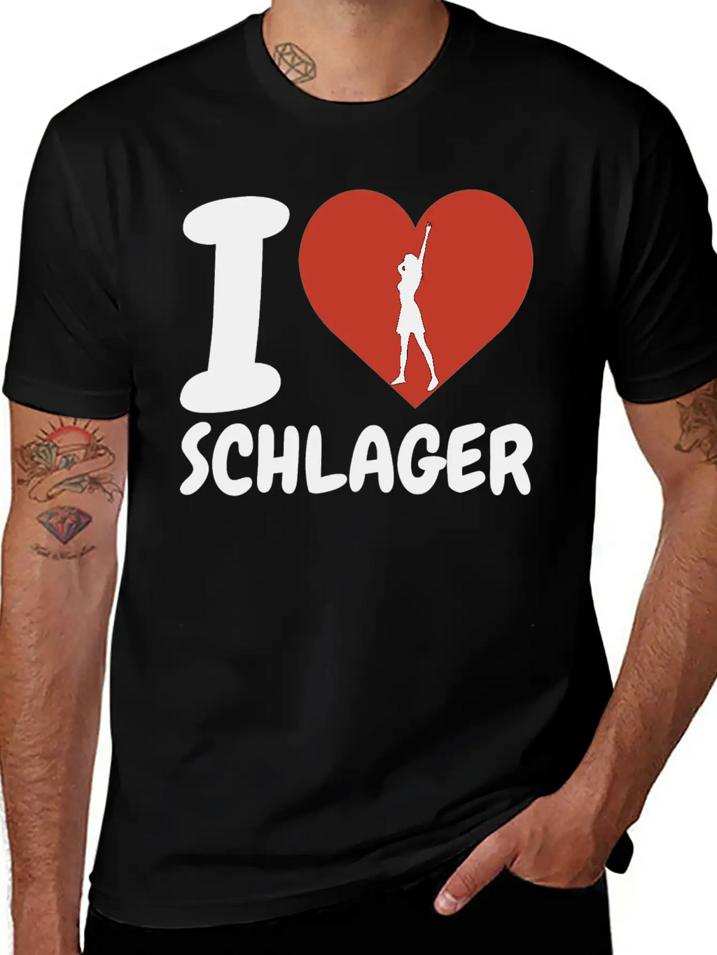 I Love SChlager Timeless Short Sleeve Tee – Comfy And Minimalist Design