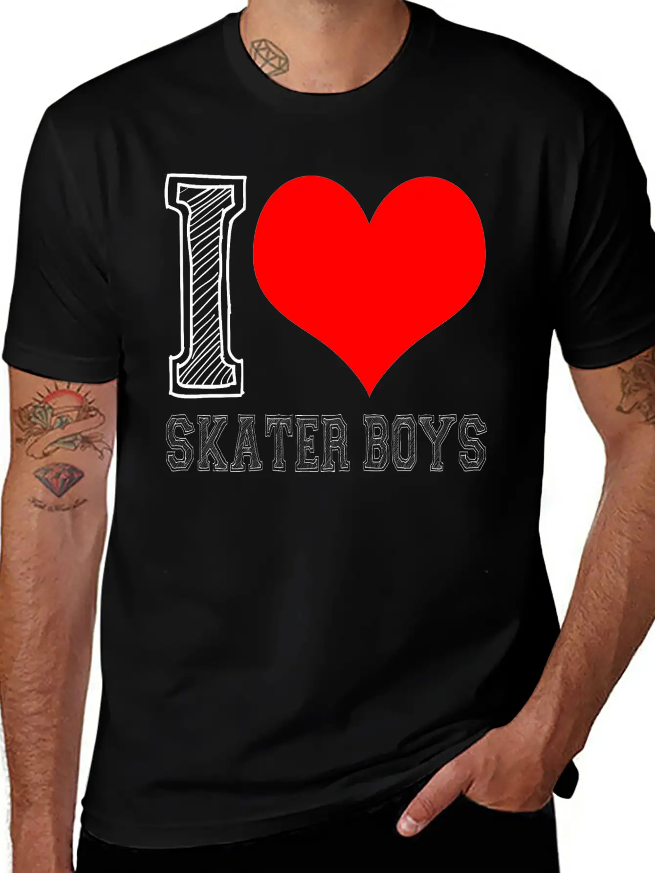 I Love Skater Boys Classic Cotton Tee – Unisex Comfort For Any Season