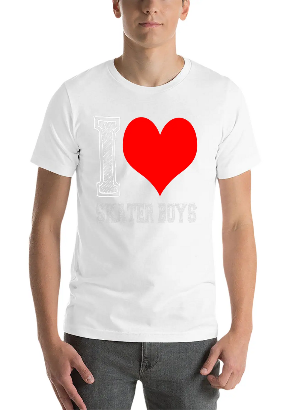 I Love Skater Boys Classic Cotton Tee – Unisex Comfort For Any Season