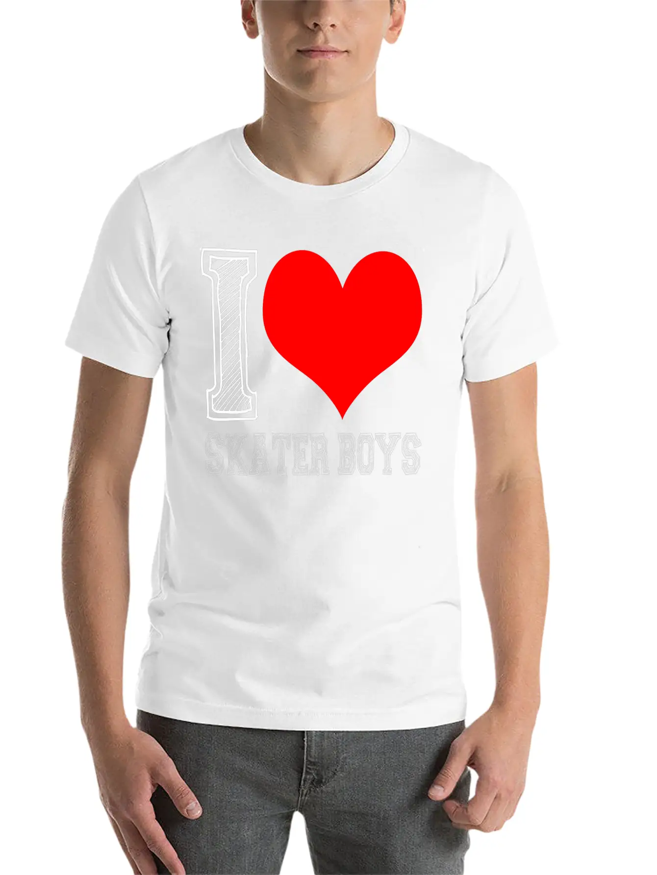 I Love Skater Boys Classic Cotton Tee – Unisex Comfort For Any Season