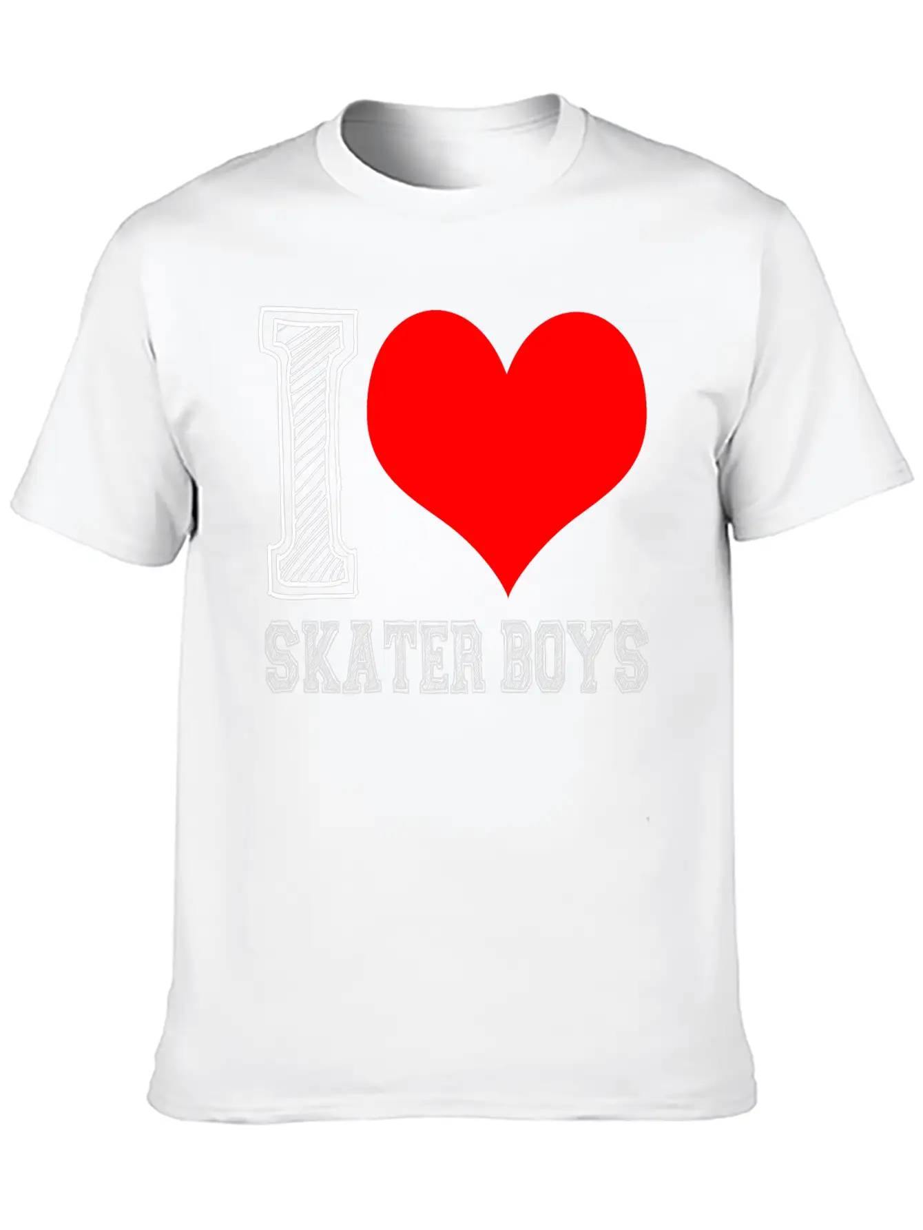 I Love Skater Boys Classic Cotton Tee – Unisex Comfort For Any Season
