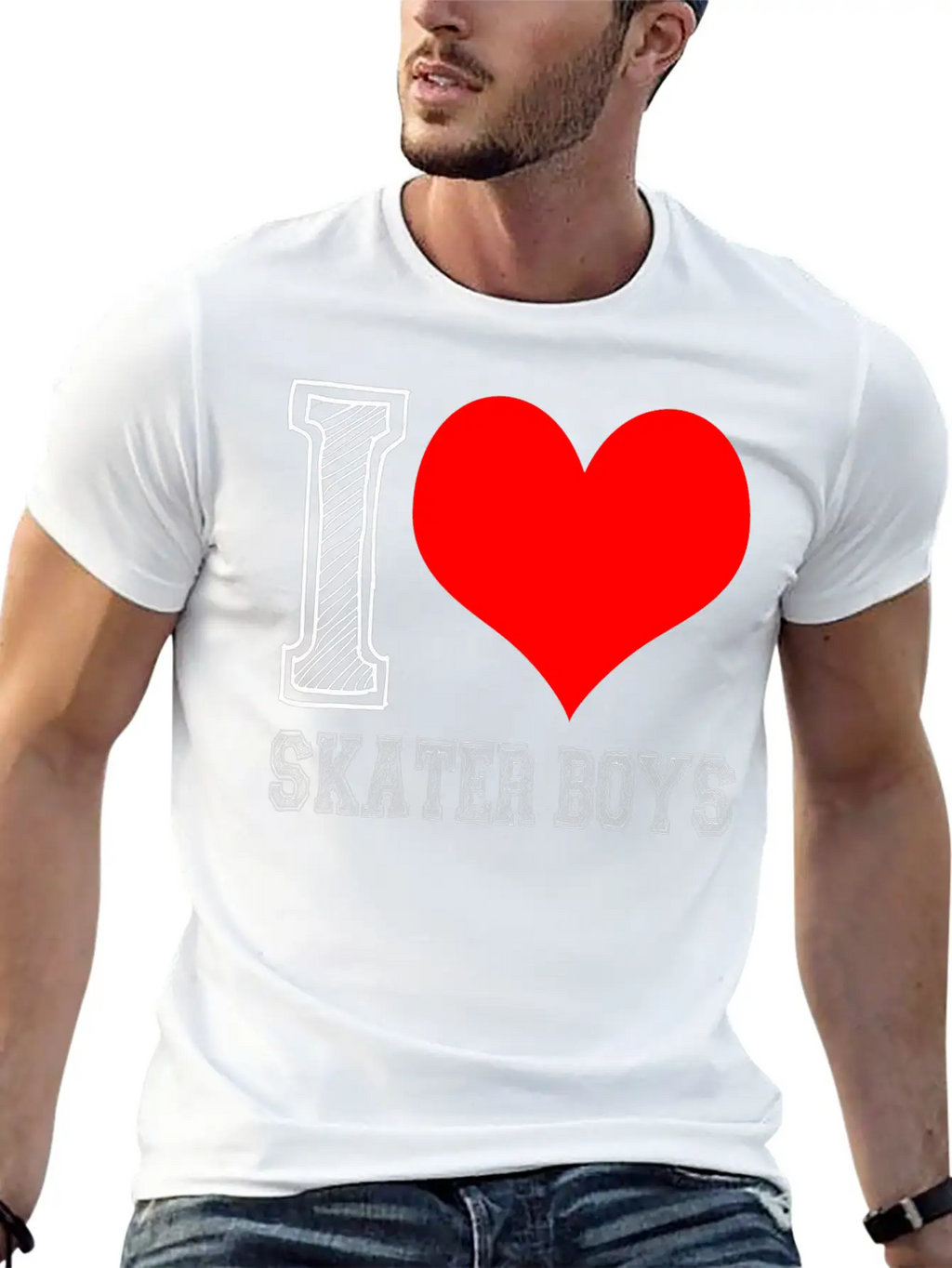 I Love Skater Boys Classic Cotton Tee – Unisex Comfort For Any Season