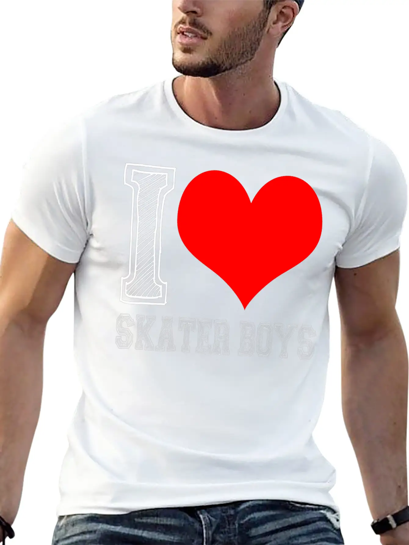I Love Skater Boys Classic Cotton Tee – Unisex Comfort For Any Season