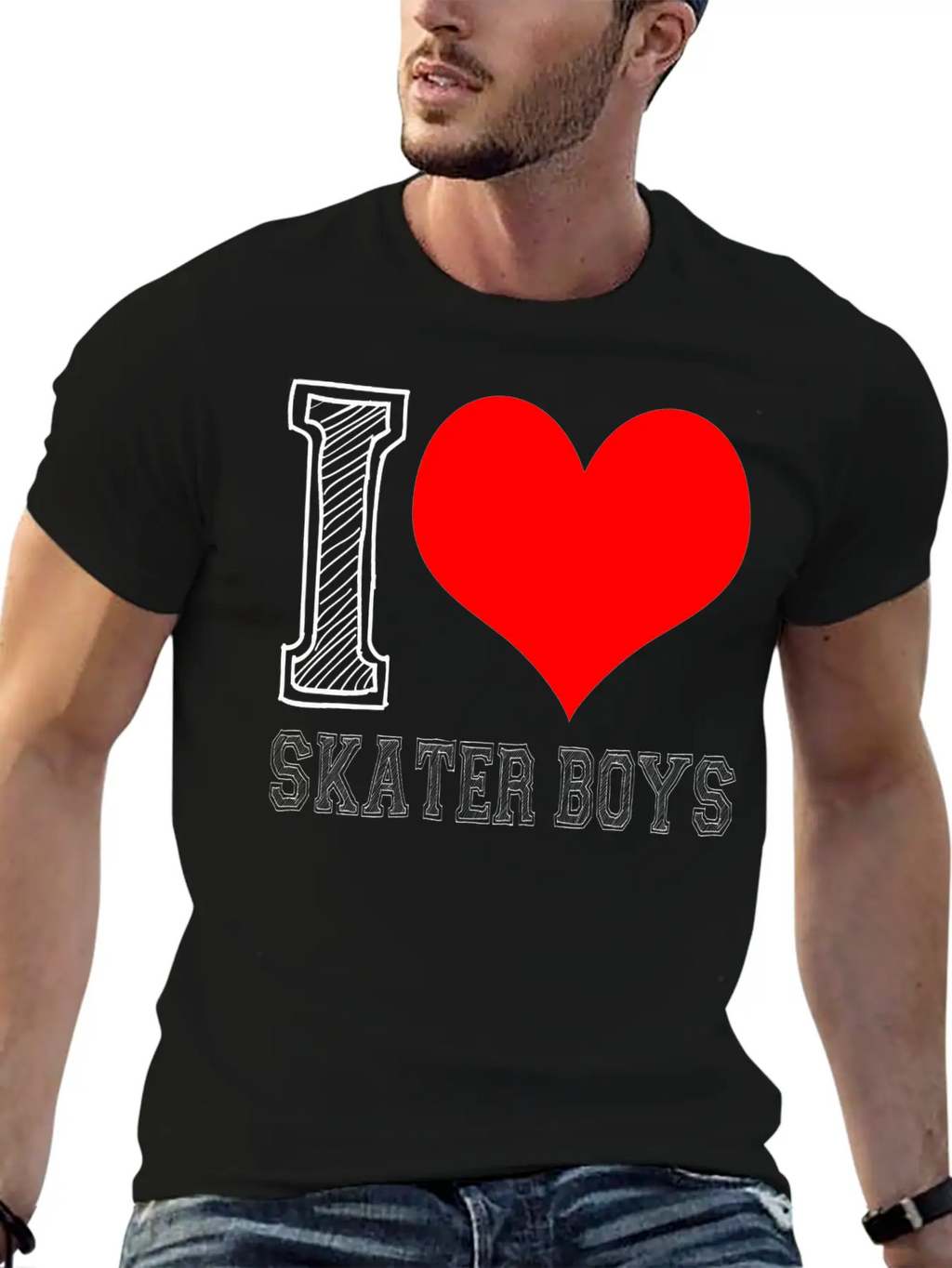 I Love Skater Boys Classic Cotton Tee – Unisex Comfort For Any Season
