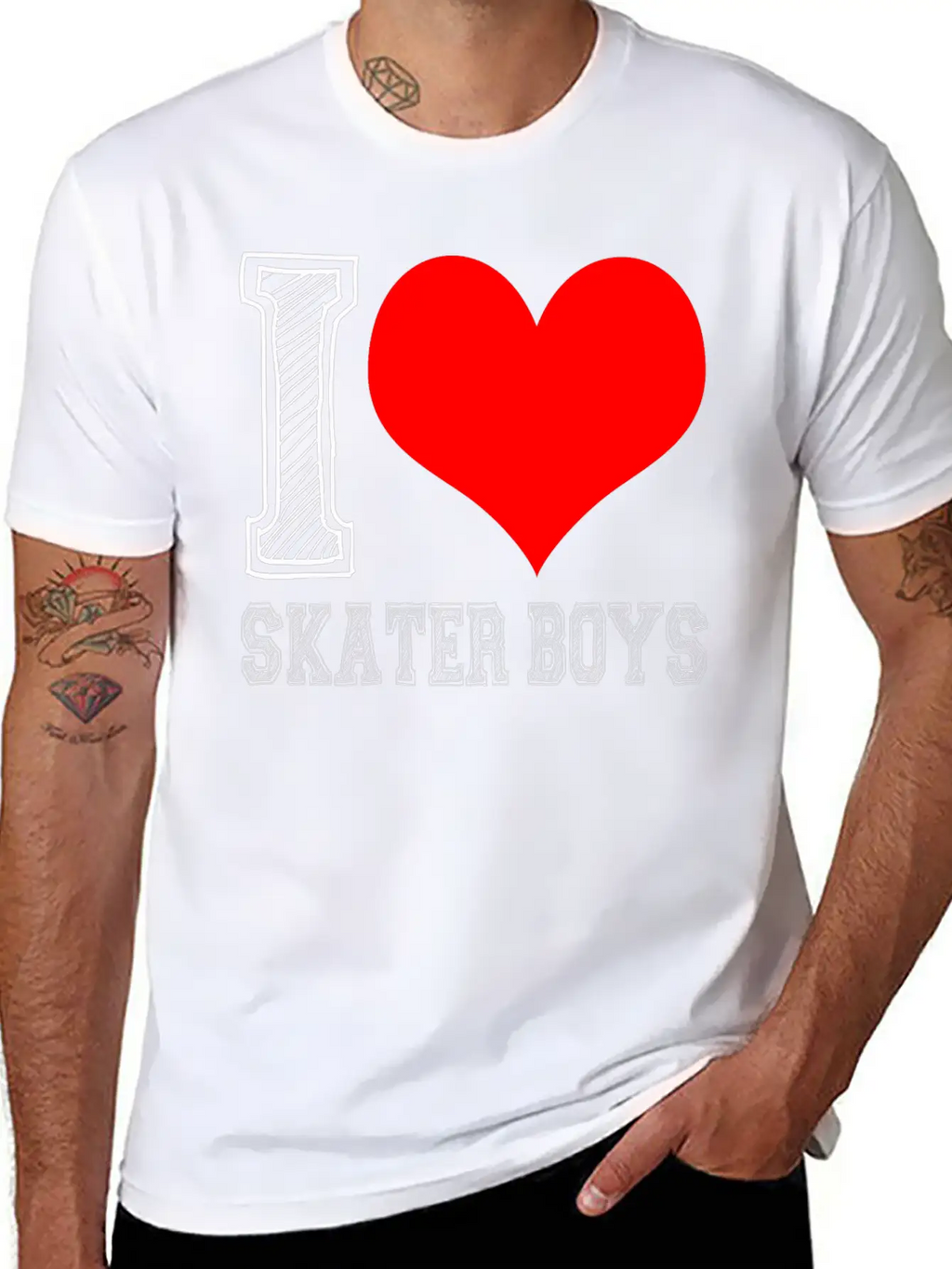 I Love Skater Boys Classic Cotton Tee – Unisex Comfort For Any Season