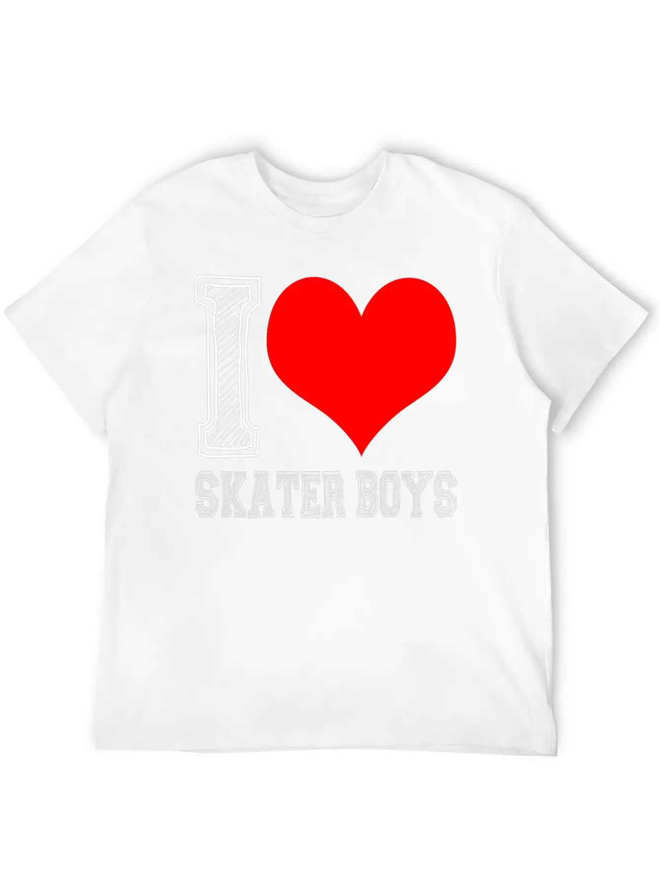 I Love Skater Boys Classic Cotton Tee – Unisex Comfort For Any Season