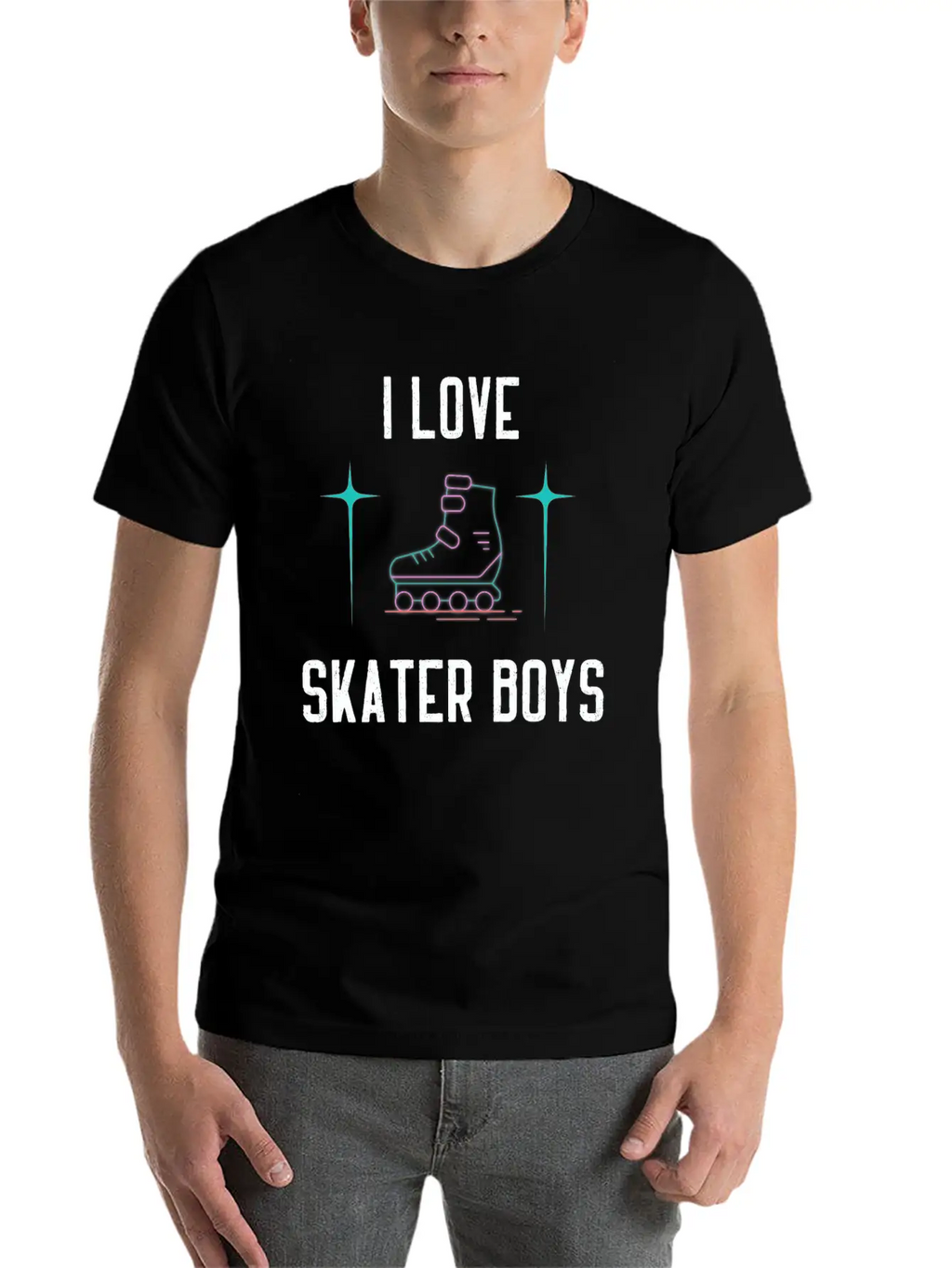 I Love Skater Boys Unisex Casual T-Shirt – Clean Design For Daily Comfort