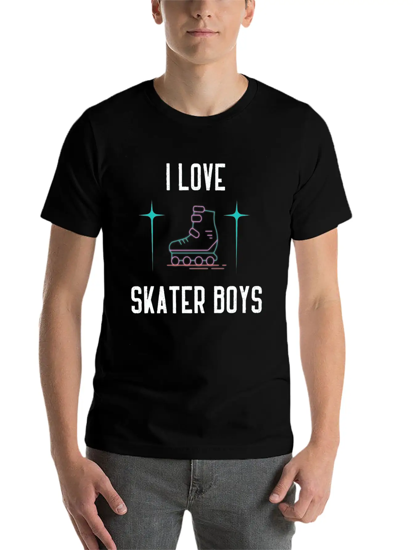 I Love Skater Boys Unisex Casual T-Shirt – Clean Design For Daily Comfort