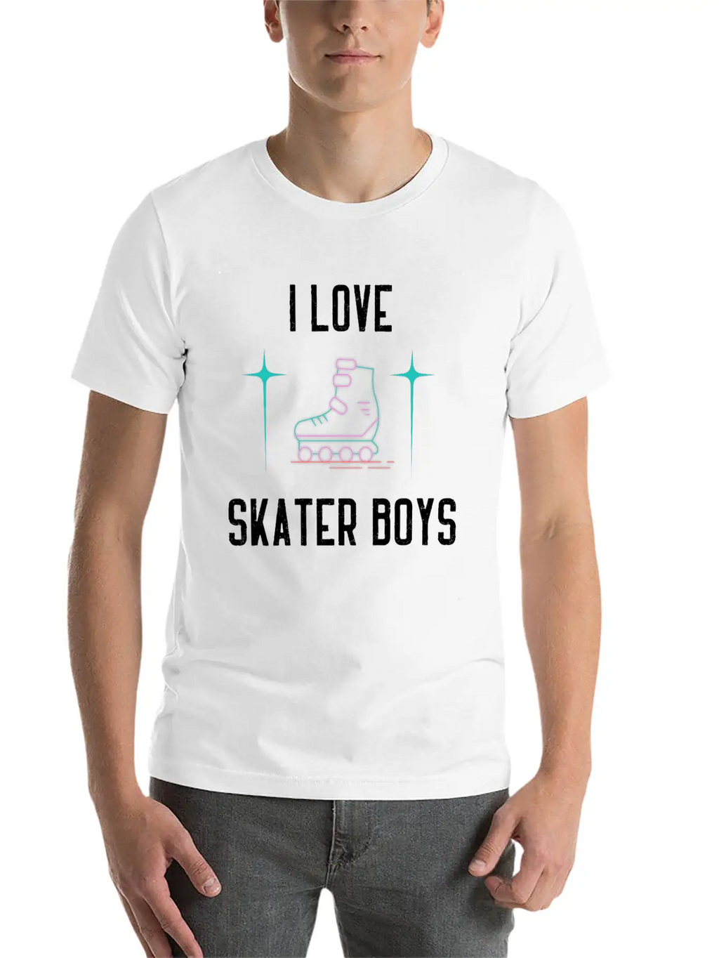 I Love Skater Boys Unisex Casual T-Shirt – Clean Design For Daily Comfort