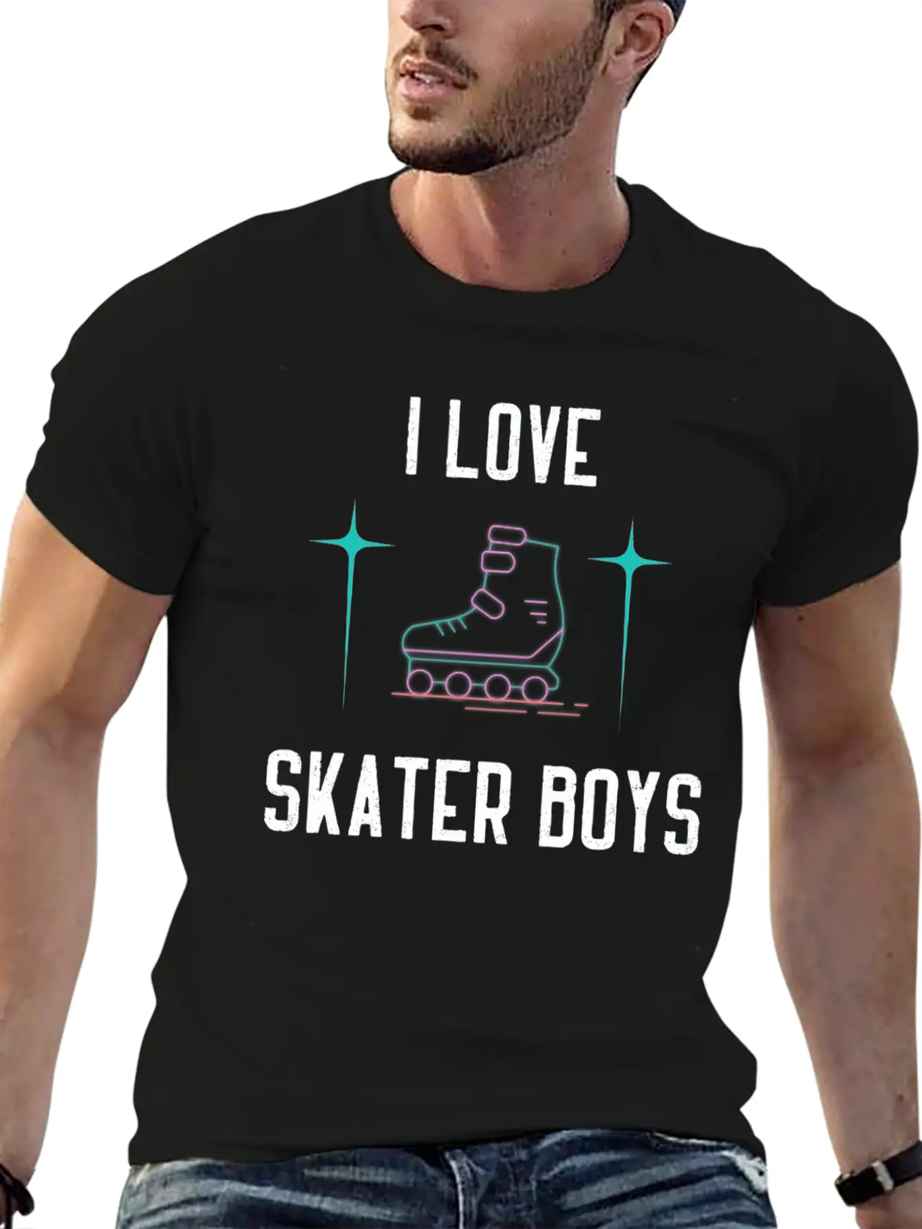 I Love Skater Boys Unisex Casual T-Shirt – Clean Design For Daily Comfort