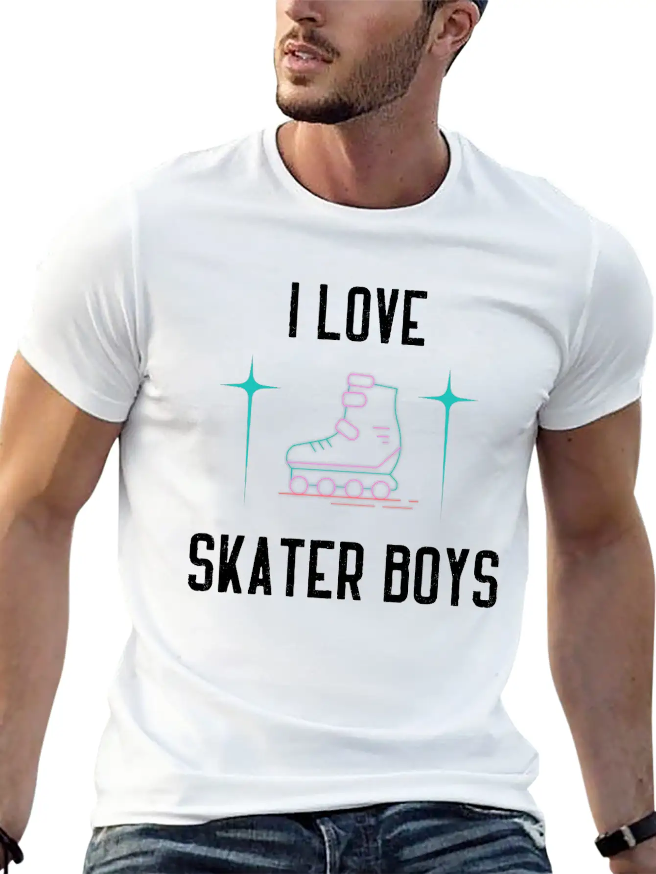 I Love Skater Boys Unisex Casual T-Shirt – Clean Design For Daily Comfort