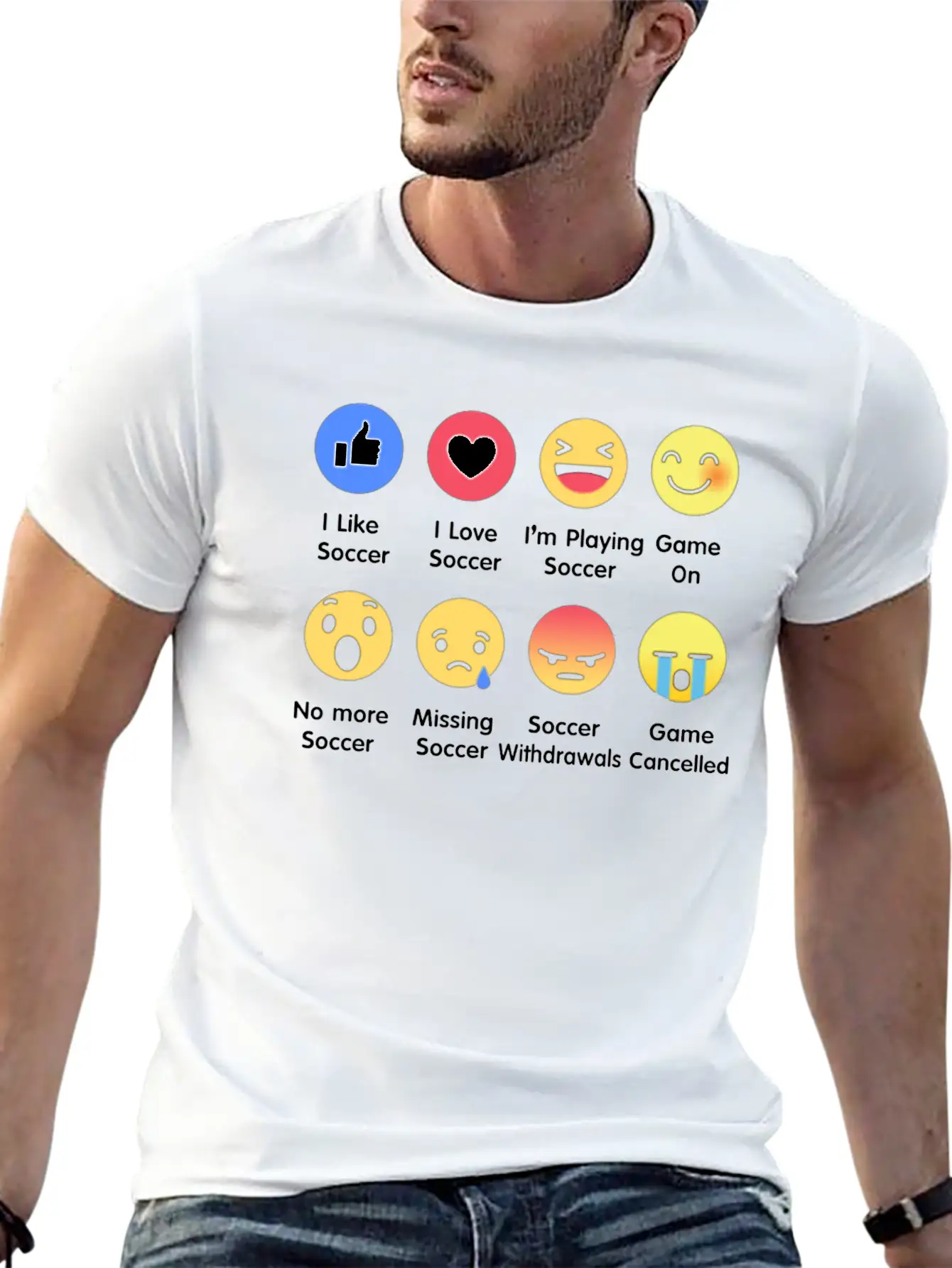 I Love Soccer Emotion Shirt Unisex Casual T-Shirt – Clean Design For Daily Comfort