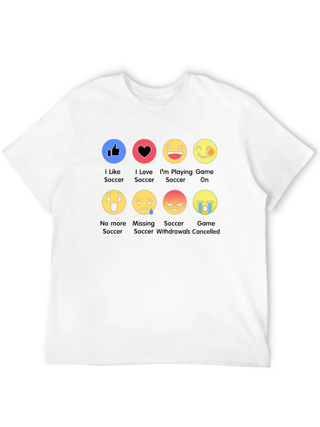 I Love Soccer Emotion Shirt Unisex Casual T-Shirt – Clean Design For Daily Comfort