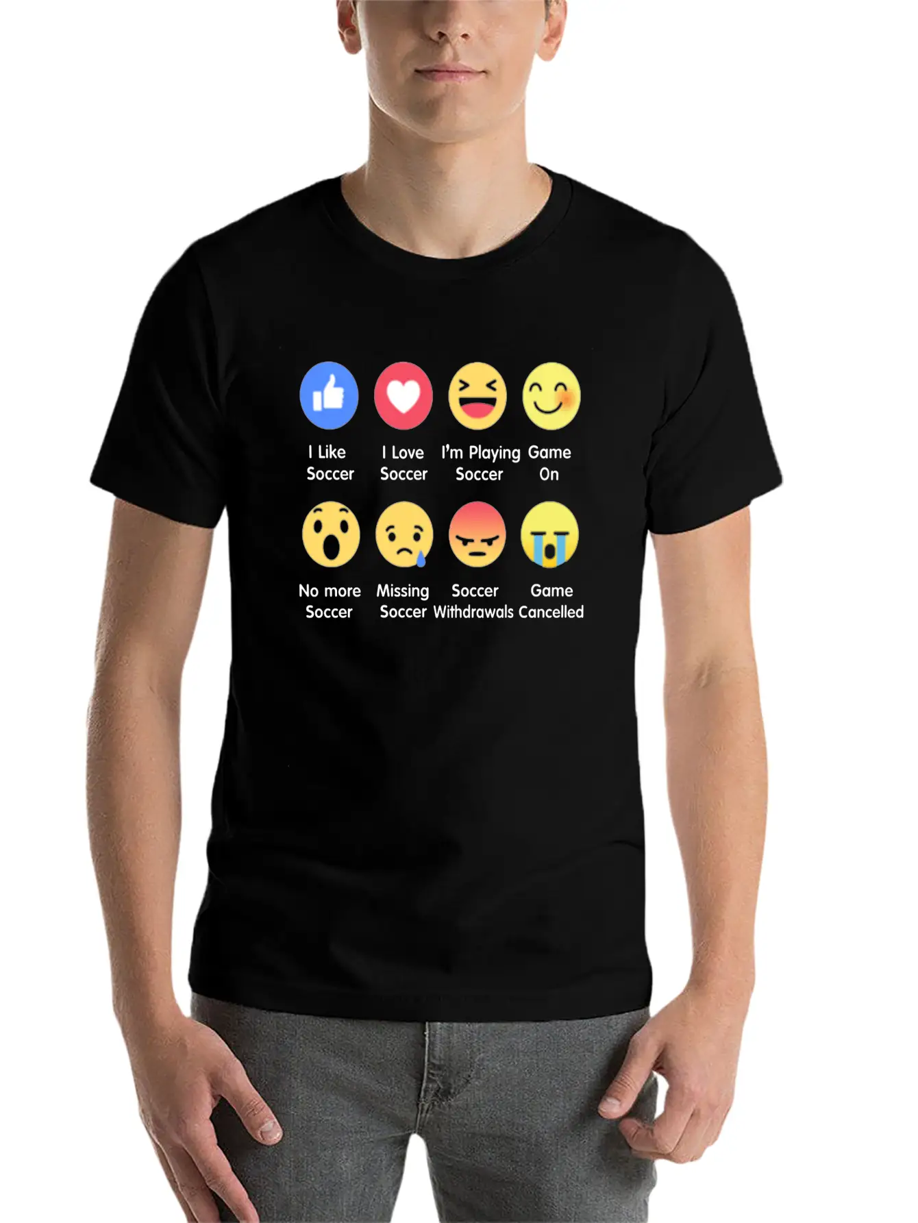 I Love Soccer Emotion Shirt Unisex Casual T-Shirt – Clean Design For Daily Comfort