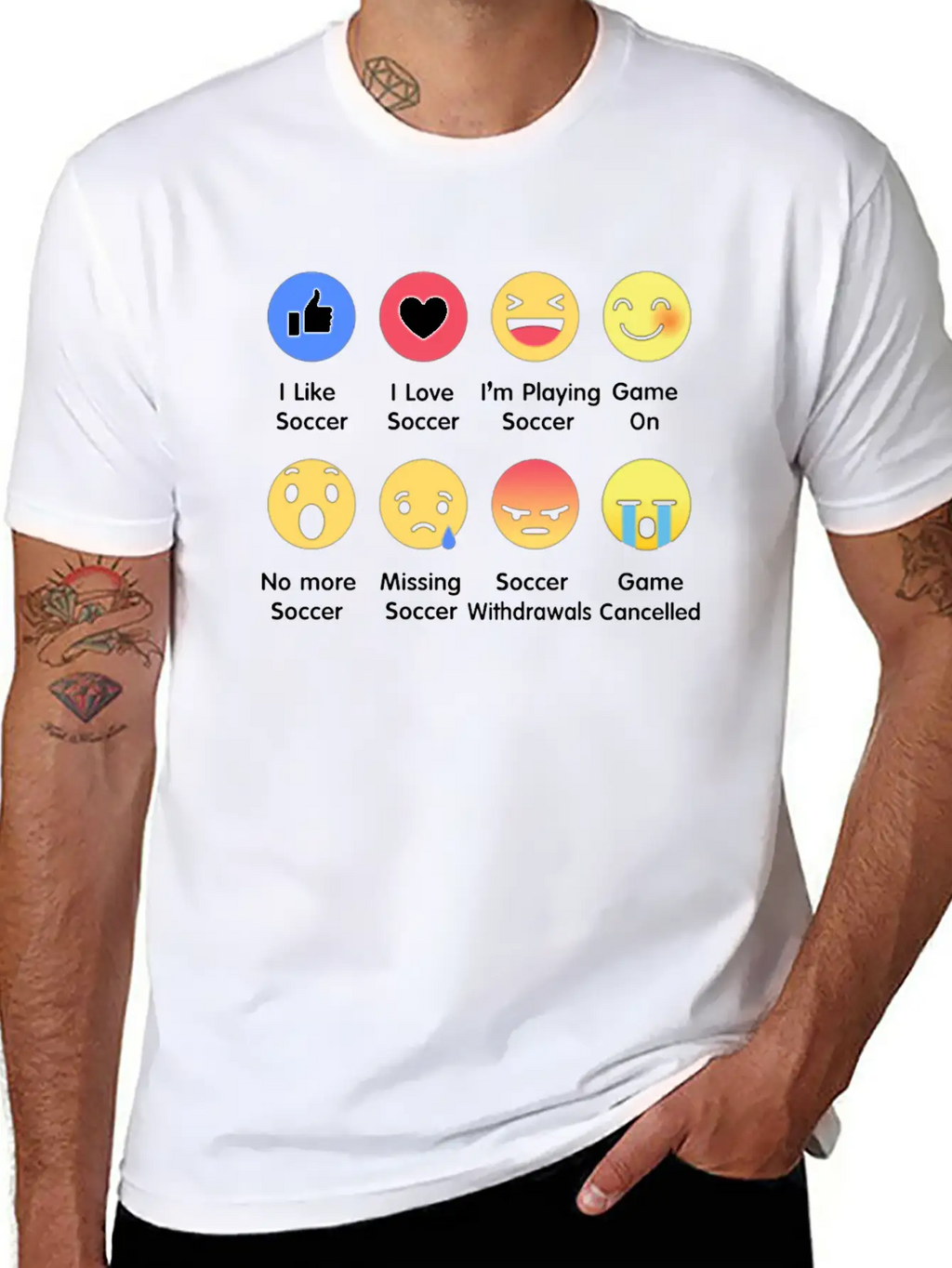 I Love Soccer Emotion Shirt Unisex Casual T-Shirt – Clean Design For Daily Comfort