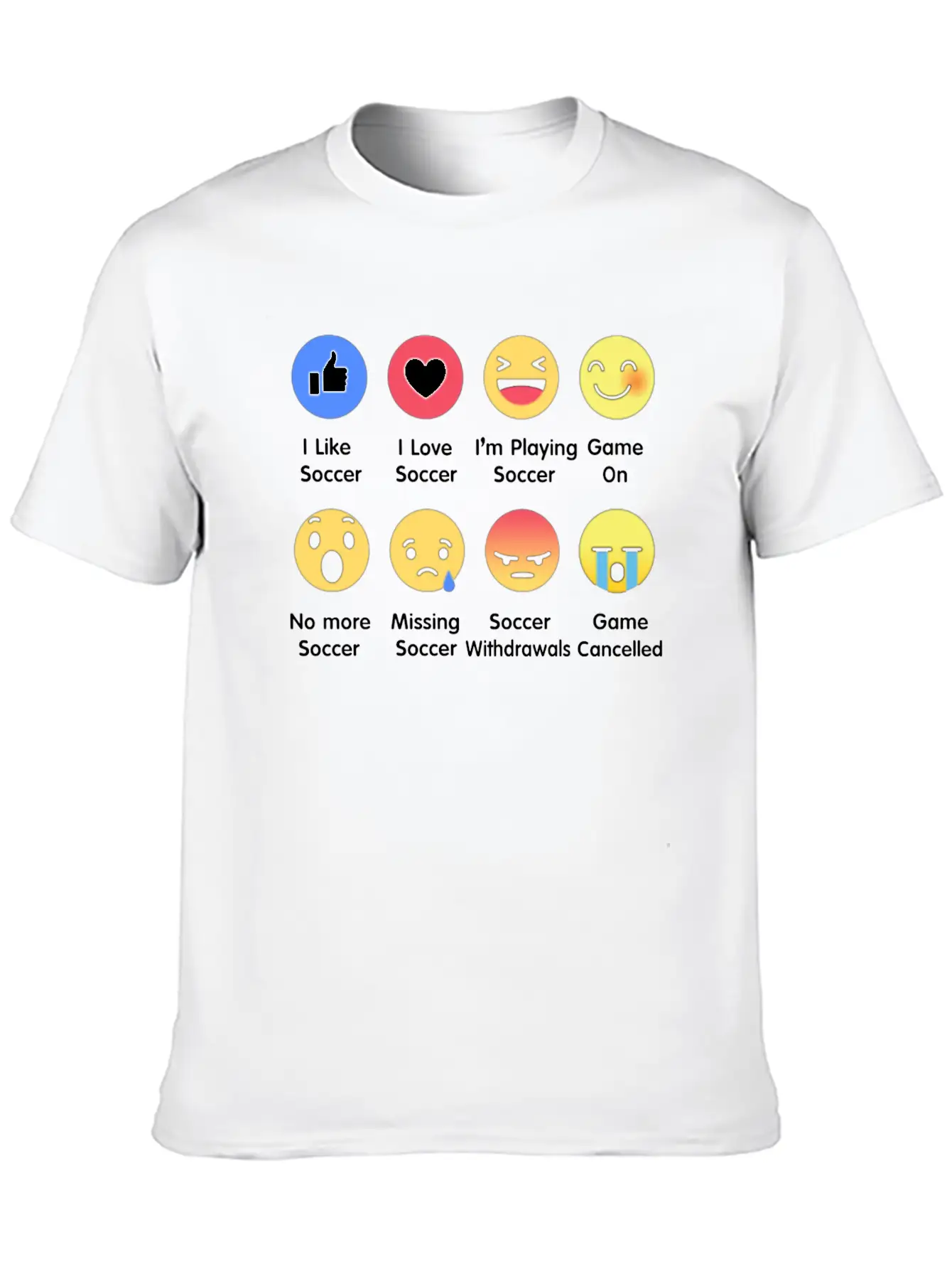I Love Soccer Emotion Shirt Unisex Casual T-Shirt – Clean Design For Daily Comfort