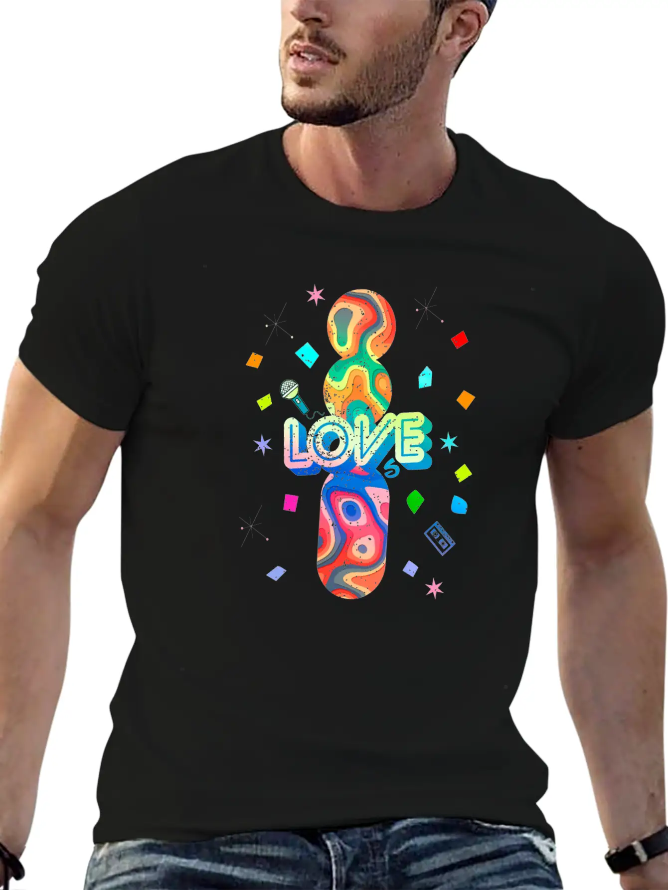 I Love The 80s Oldschool Retro Vintage Breathable Soft Cotton T-Shirt – Timeless Casual Look