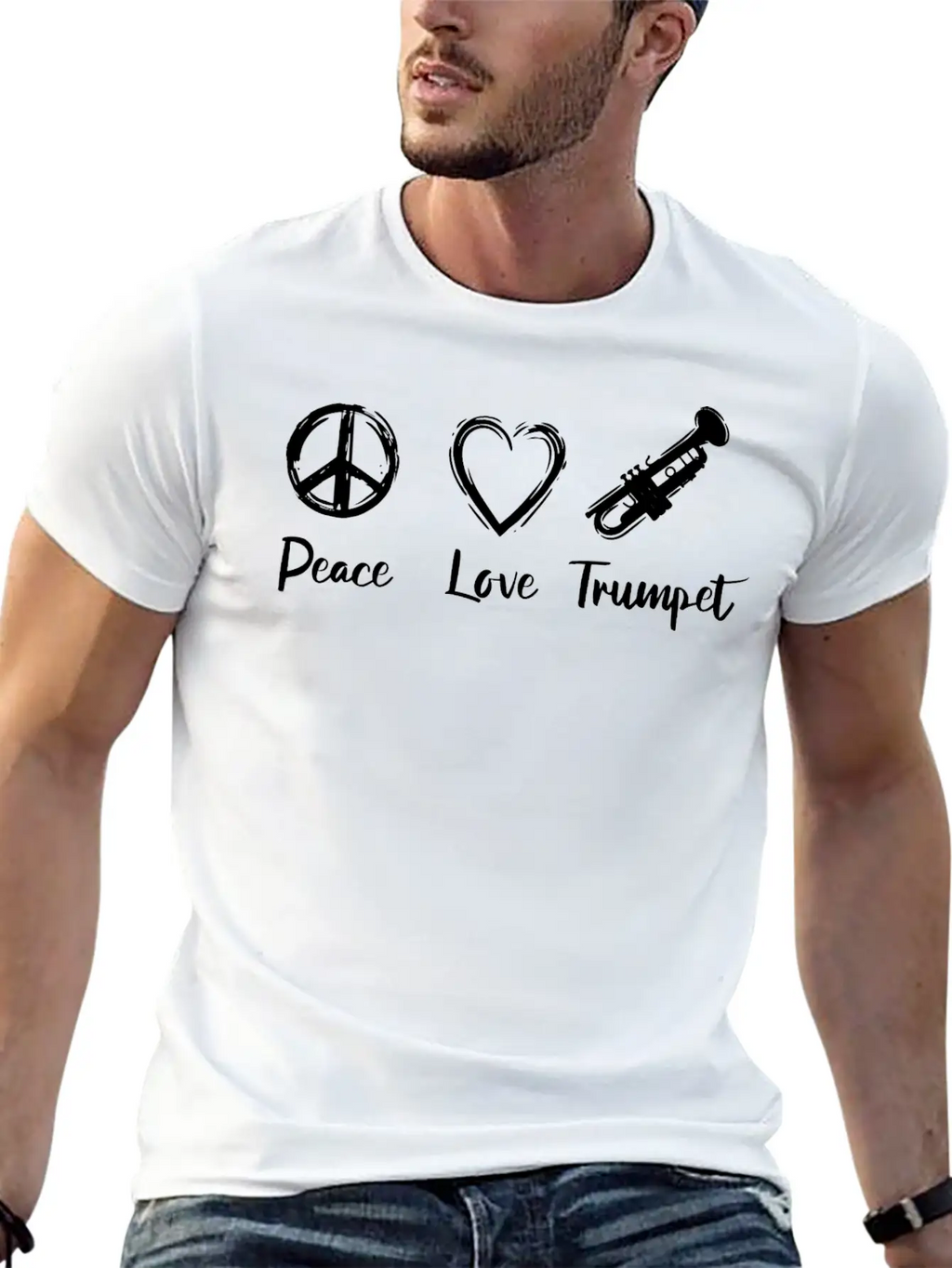 I Love Trumpet Essential Cotton Tee For Daily Outfits – Unisex Style