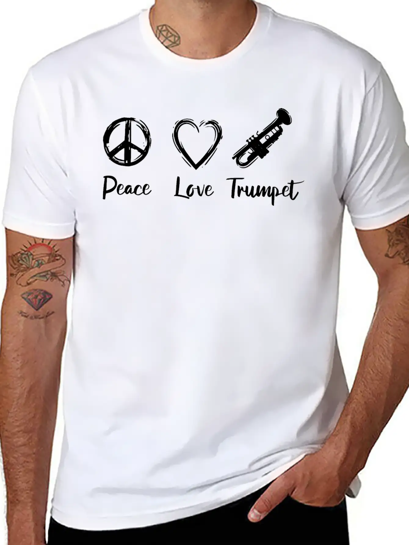 I Love Trumpet Essential Cotton Tee For Daily Outfits – Unisex Style