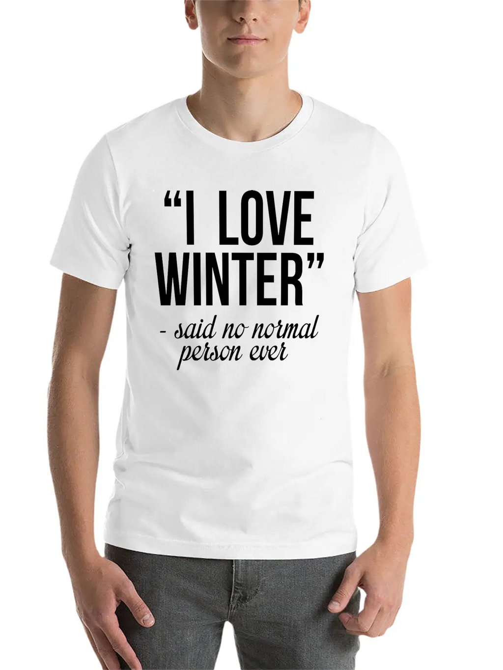 I Love Winter Timeless Short Sleeve Tee – Comfy And Minimalist Design