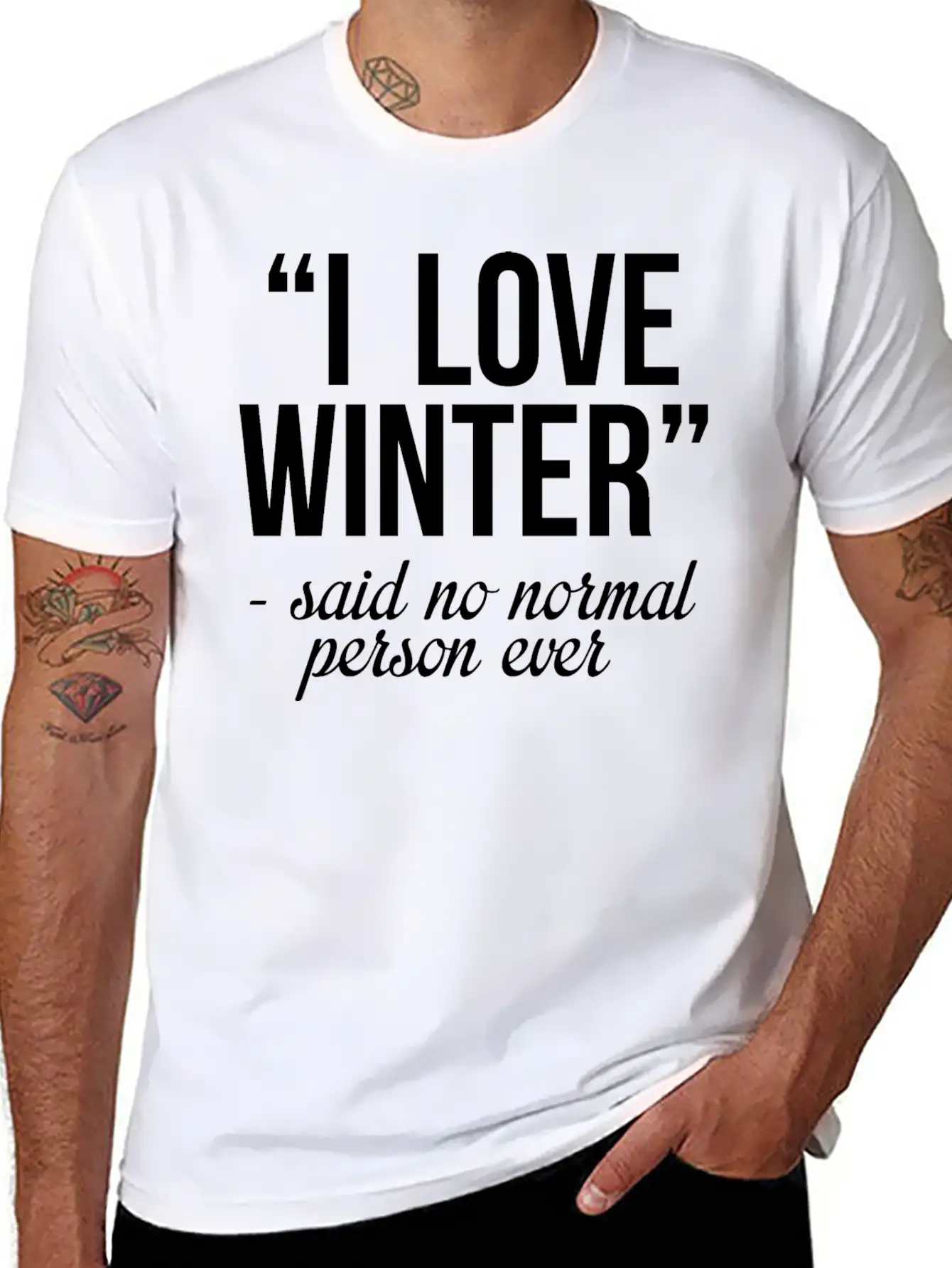 I Love Winter Timeless Short Sleeve Tee – Comfy And Minimalist Design