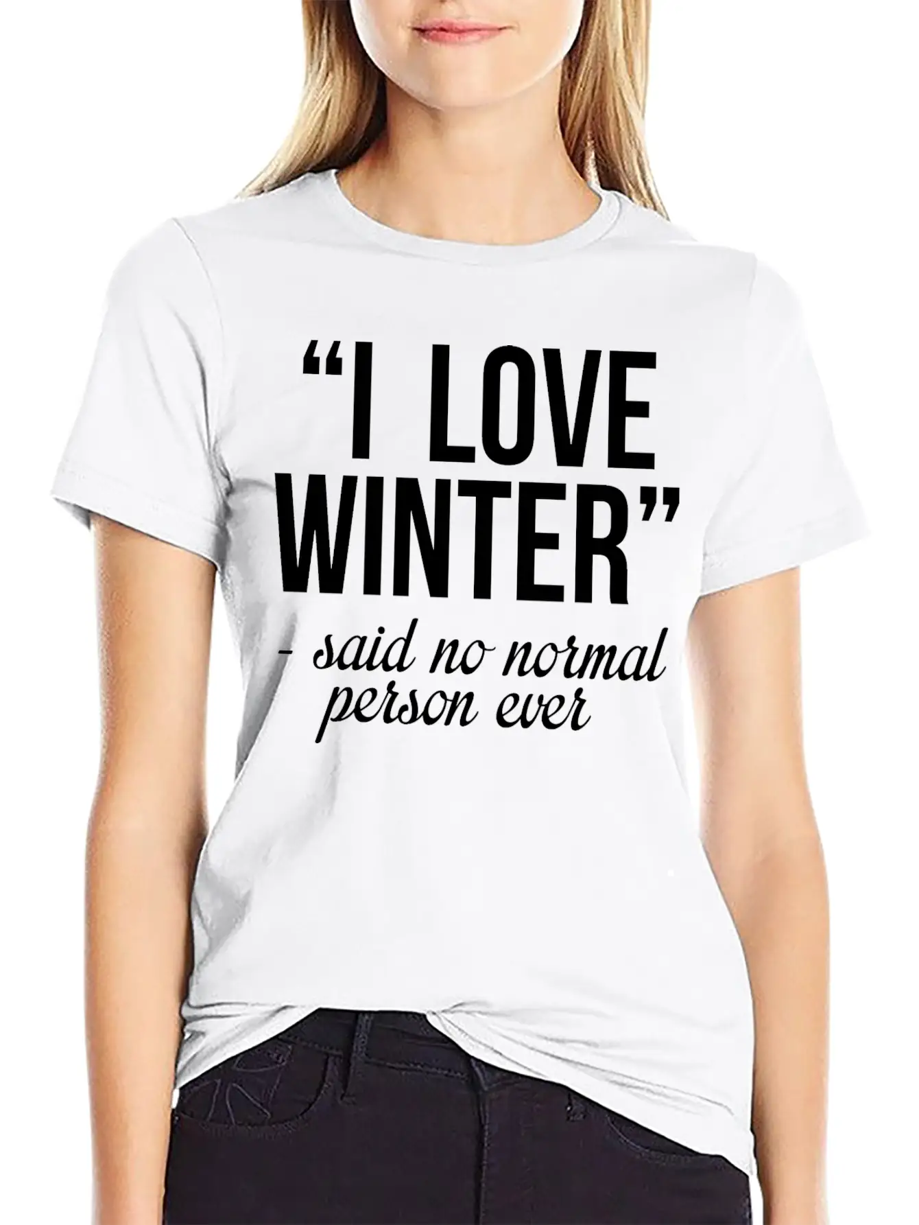 I Love Winter Timeless Short Sleeve Tee – Comfy And Minimalist Design