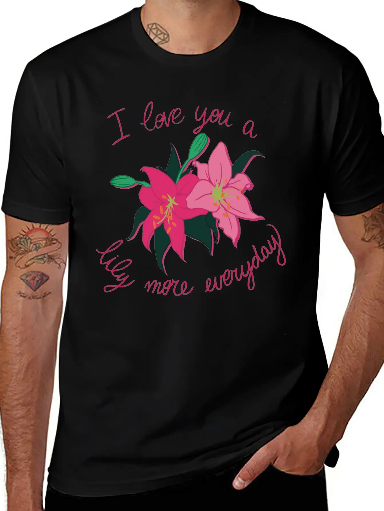 I Love You A Lily More Everyday Classic Cotton Tee – Unisex Comfort For Any Season