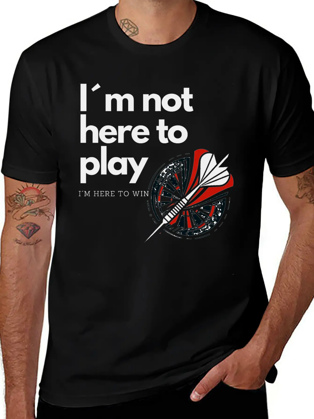 I M Not Here To Play - Victory Dart Relaxed Everyday Tee – Lightweight And Durable Cotton