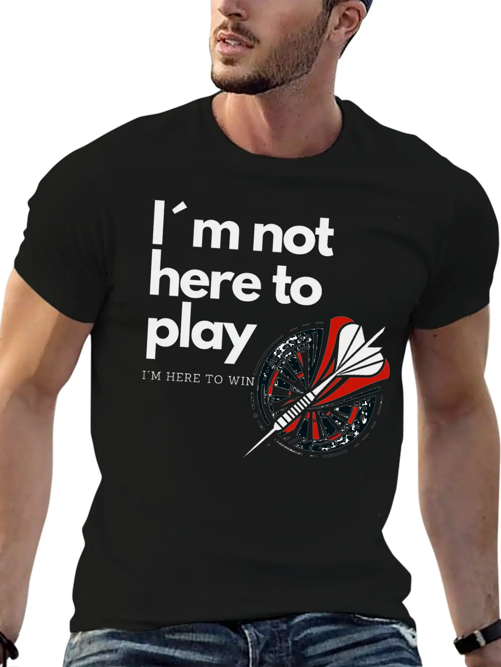 I M Not Here To Play - Victory Dart Relaxed Everyday Tee – Lightweight And Durable Cotton