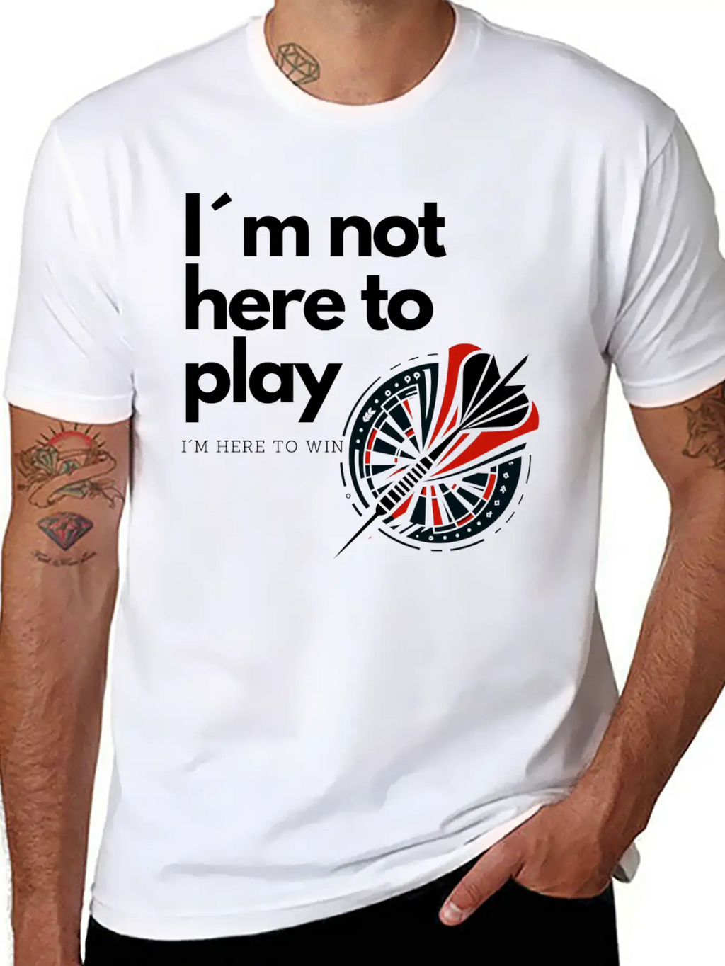I M Not Here To Play - Victory Dart Relaxed Everyday Tee – Lightweight And Durable Cotton