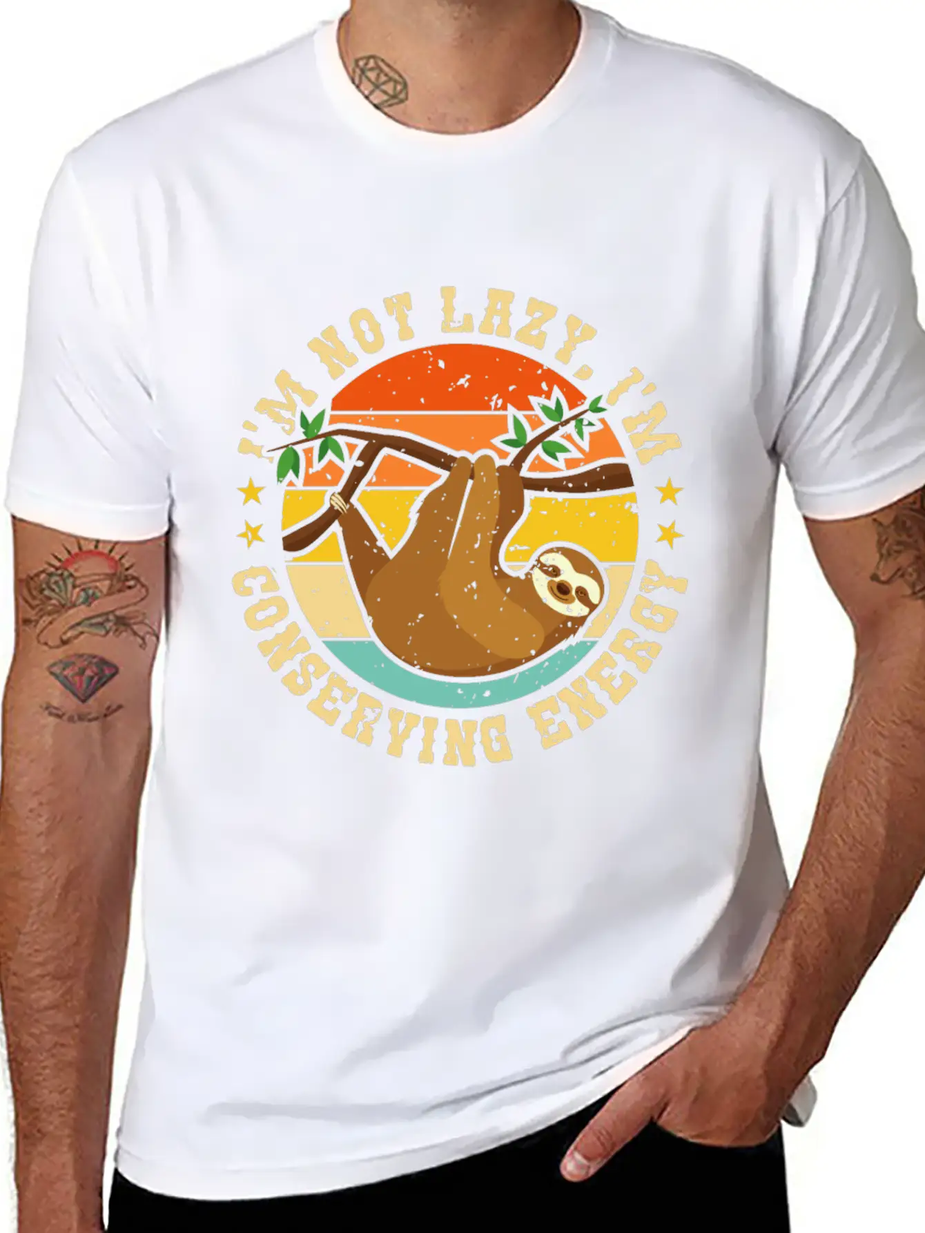 I’m Not Lazy, I’m Conserving Energy Relaxed Everyday Tee – Lightweight And Durable Cotton