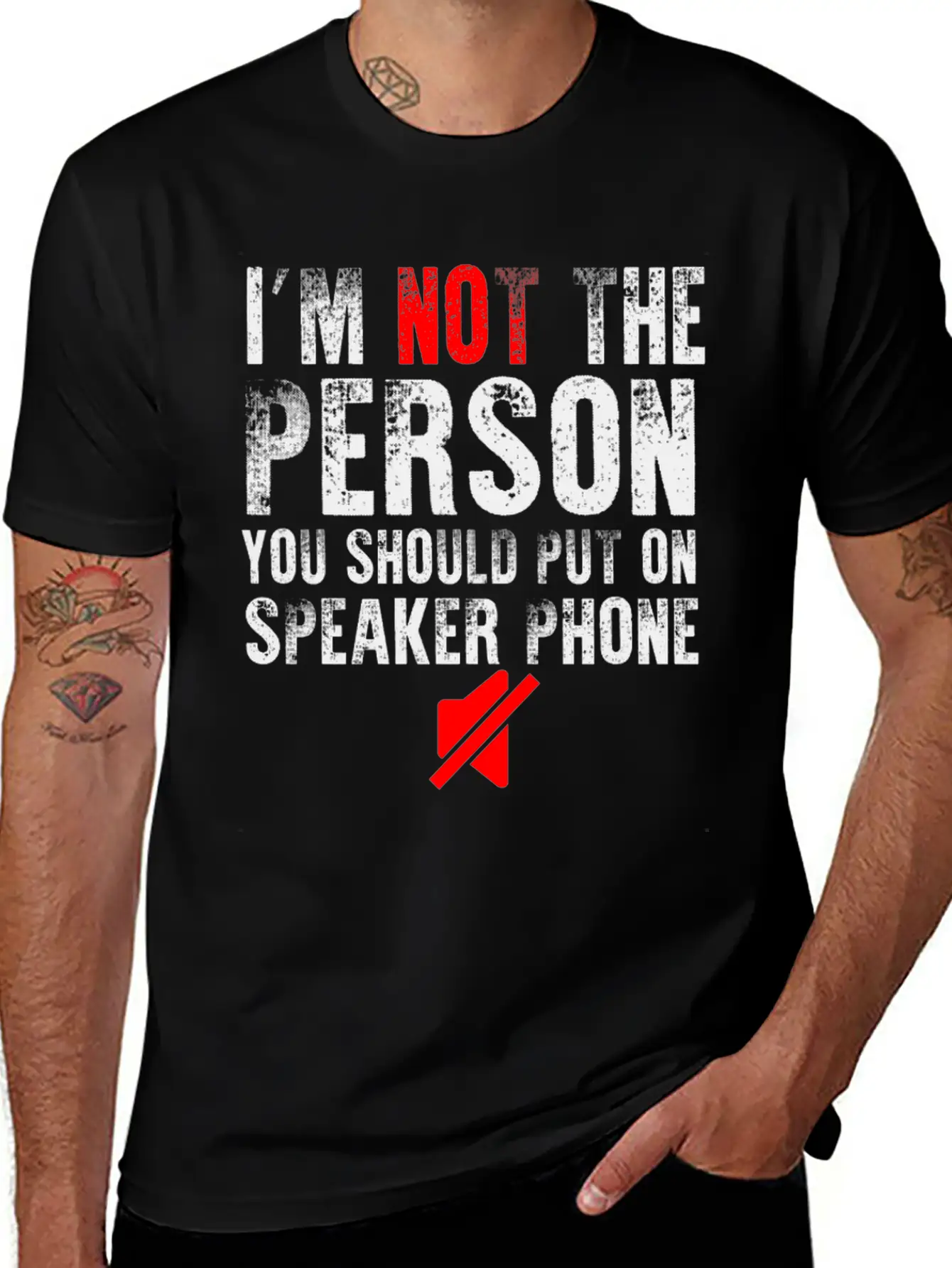 I M Not The Person You Should Put On Speaker Phone Relaxed Everyday Tee – Lightweight And Durable Cotton