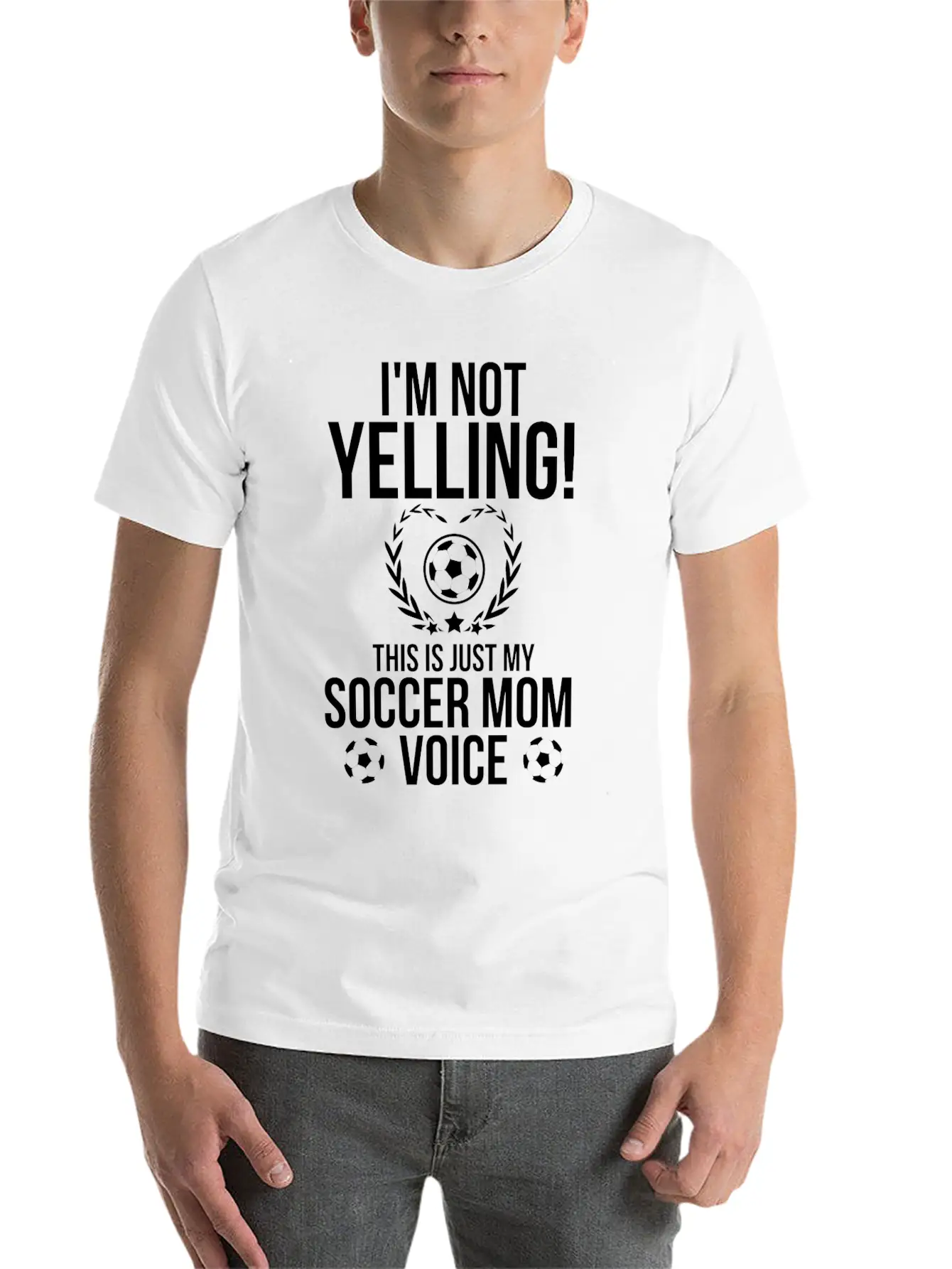 I M Not Yelling This Is Just My Soccer Mom Voice Relaxed Everyday Tee – Lightweight And Durable Cotton