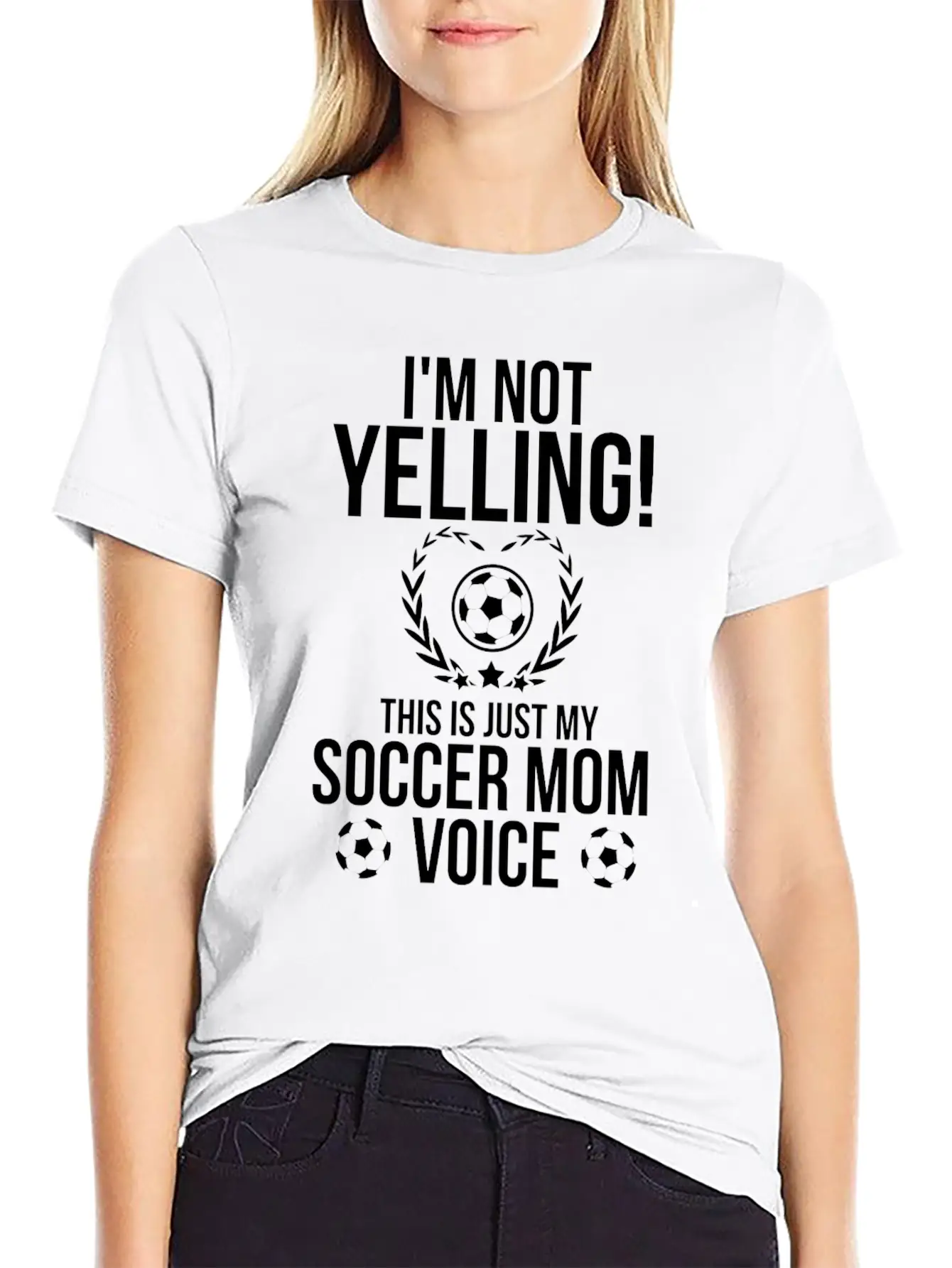 I M Not Yelling This Is Just My Soccer Mom Voice Relaxed Everyday Tee – Lightweight And Durable Cotton