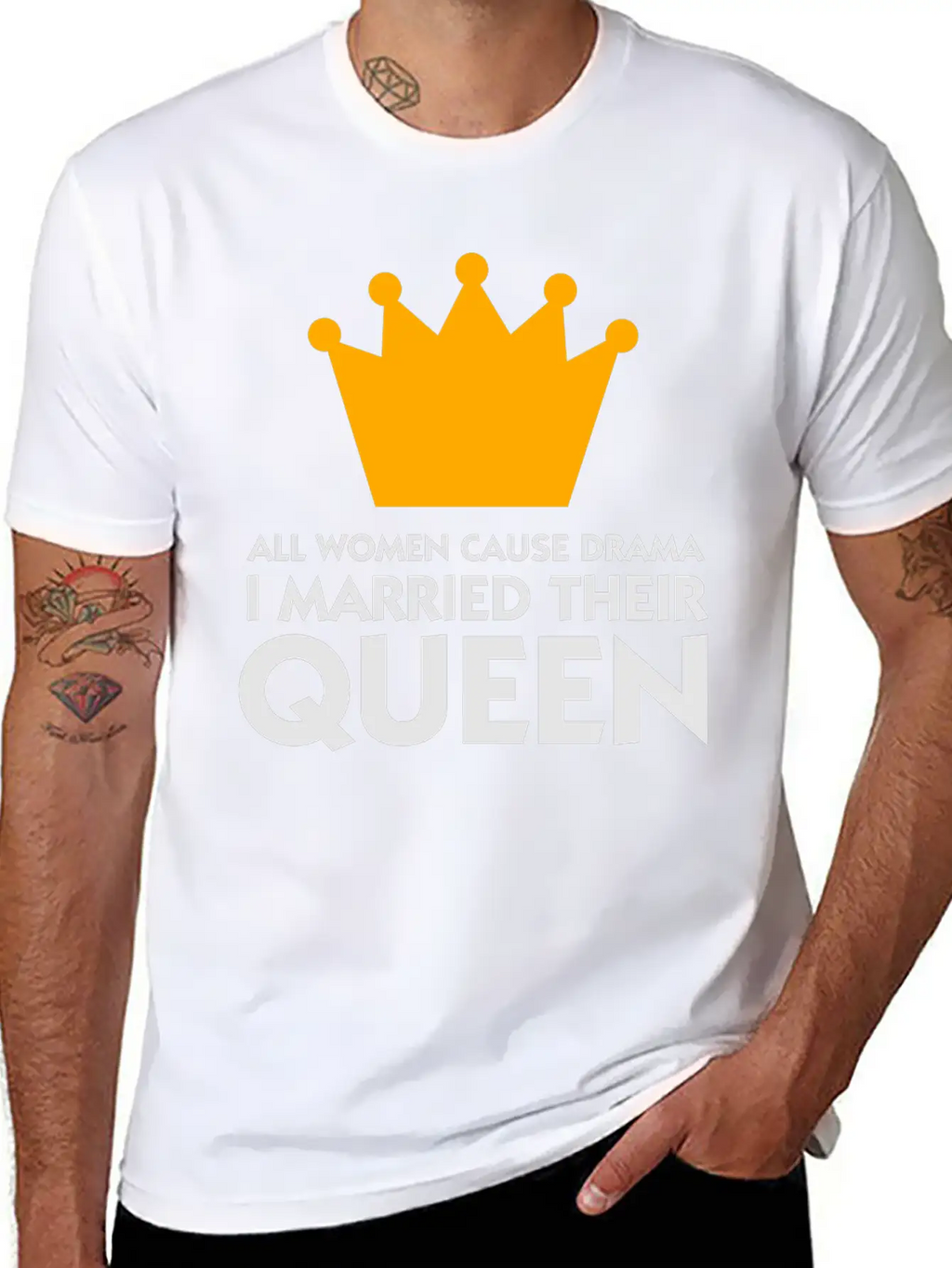 I Married A Drama Queen! Relaxed Everyday Tee – Lightweight And Durable Cotton
