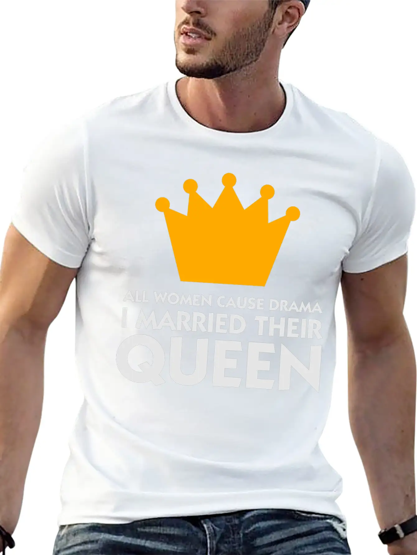 I Married A Drama Queen! Relaxed Everyday Tee – Lightweight And Durable Cotton