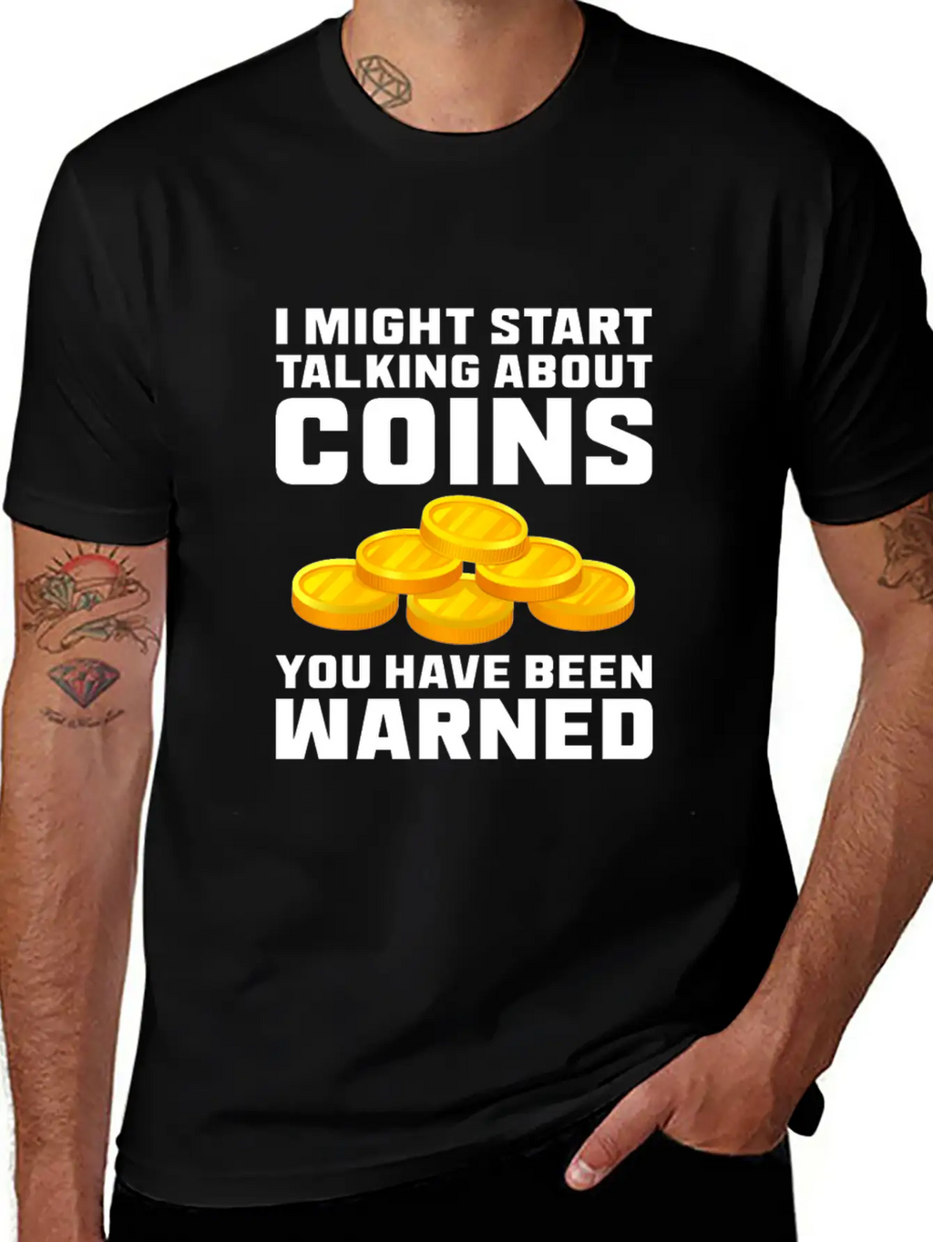 I Might Start Talking About Coins Basic Graphic T-Shirt – Daily Comfort In Soft Cotton